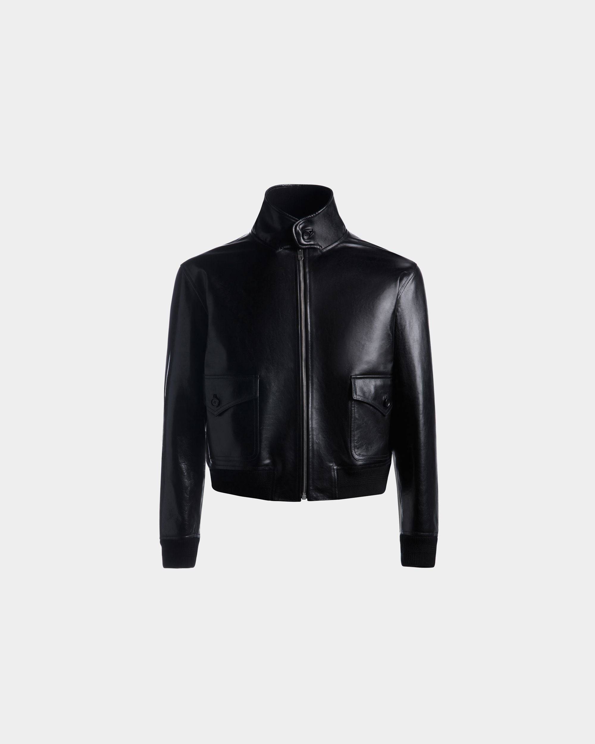 Men's Blouson in Black Leather | Bally | Still Life Front