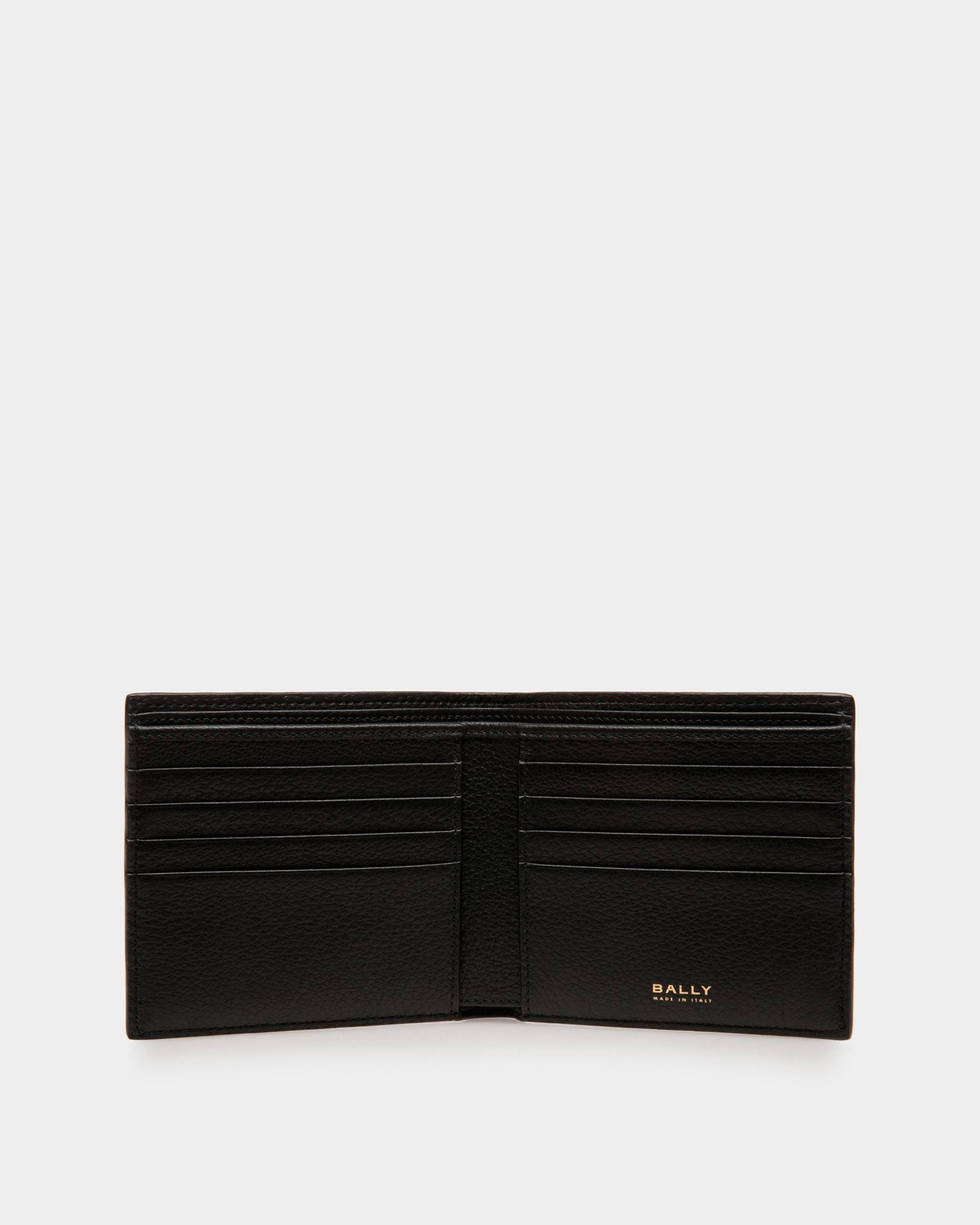Bifold 8 CC Wallet | Men's Wallet | Black Leather | Bally | Still Life Open / Inside