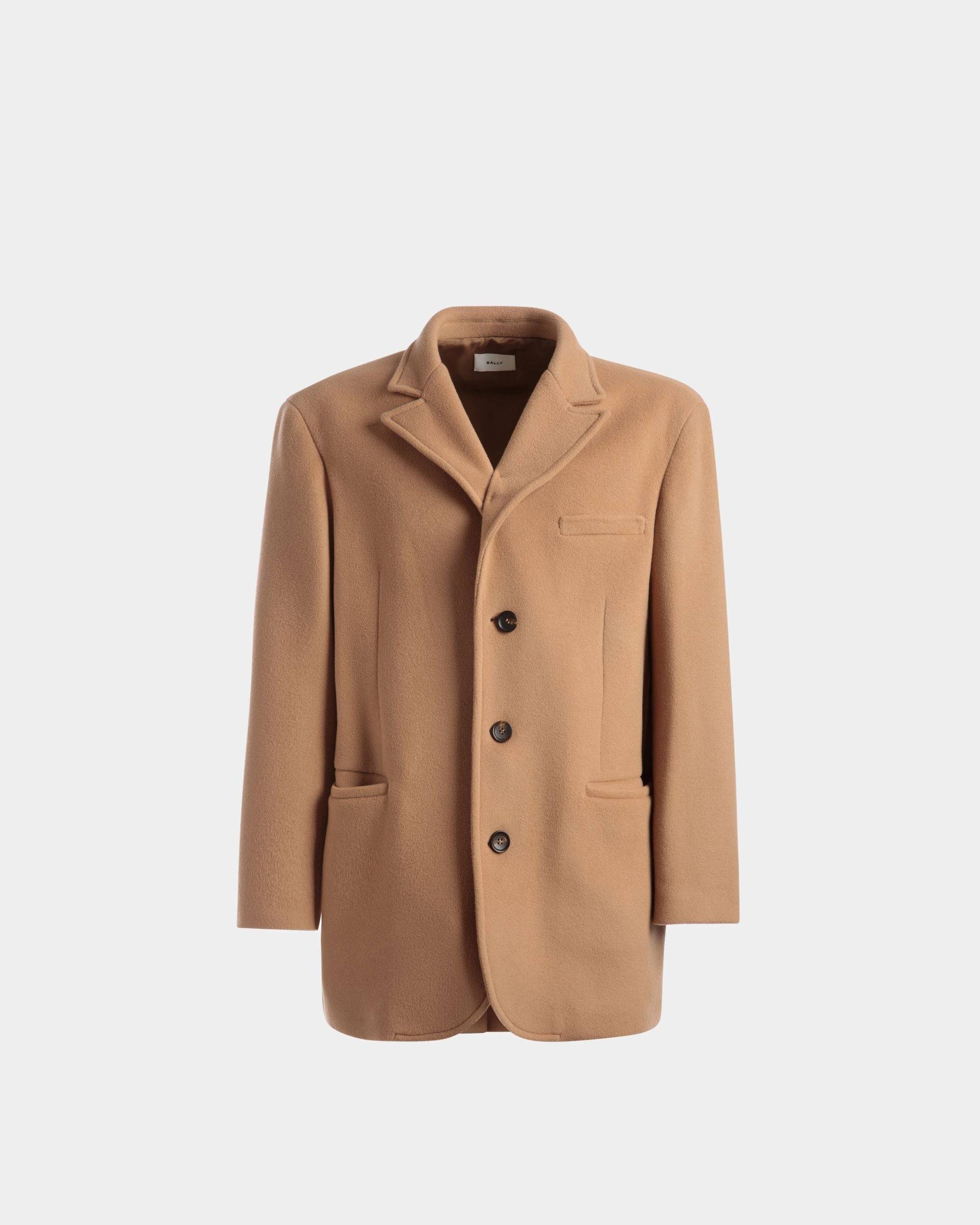 Single Breasted Jacket Men s Outerwear Camel Cashmere Wool Mix