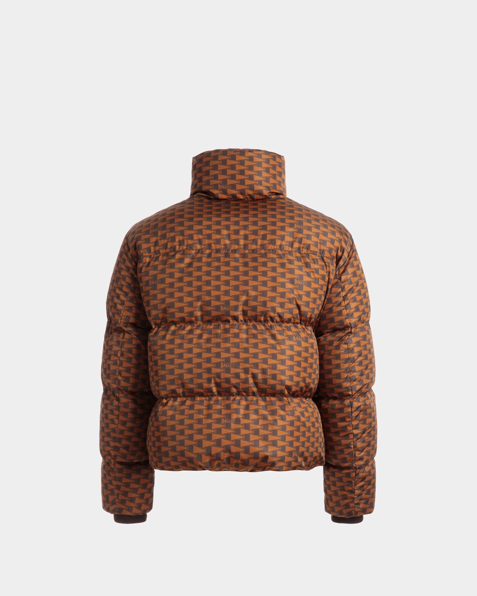Puffer Jacket | Men's Outerwear | Brown Nylon | Bally | Still Life Back