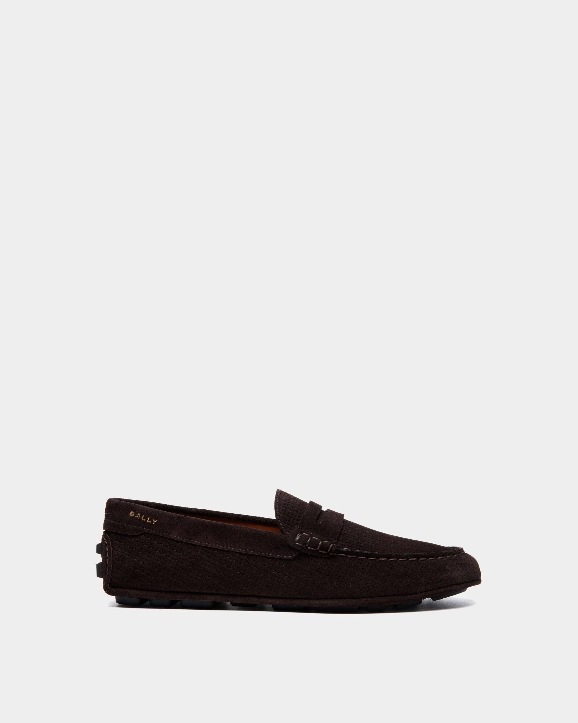 Men's Kerbs Driver in Embossed Suede | Bally | Still Life Side