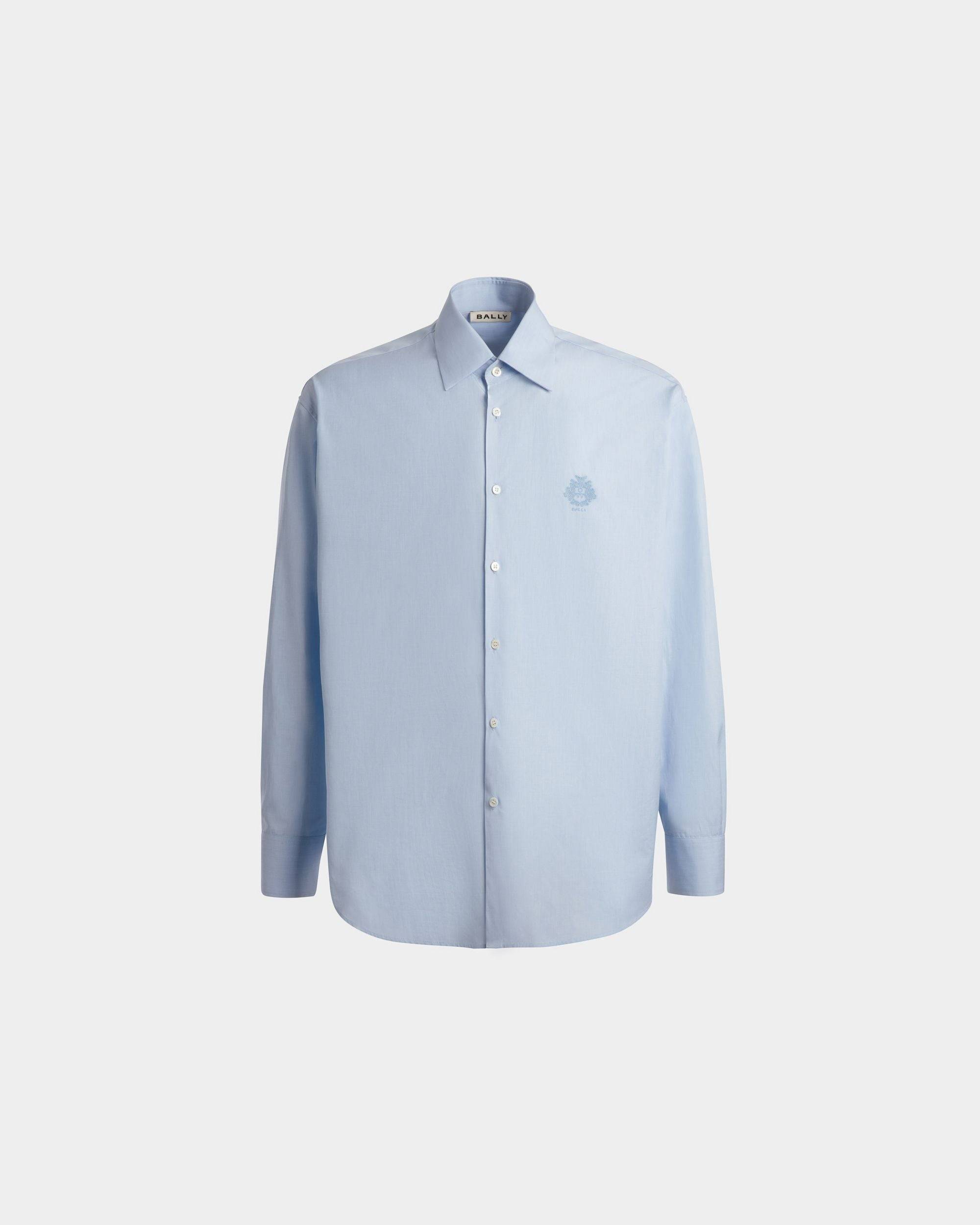 Men's Shirt in Light Blue Cotton | Bally | Still Life Front
