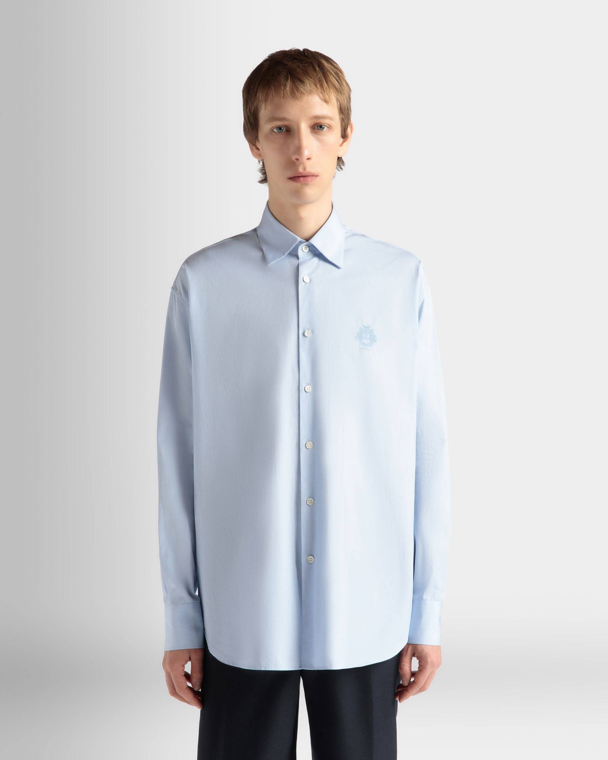 Shirt in Light Blue Cotton - Men's - Bally - 03