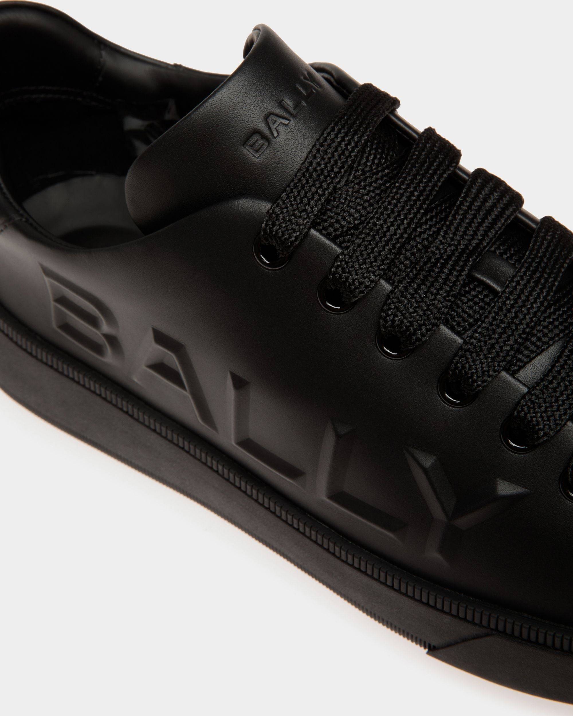 Raise | Men's Sneaker in Black Leather | Bally | Still Life Detail