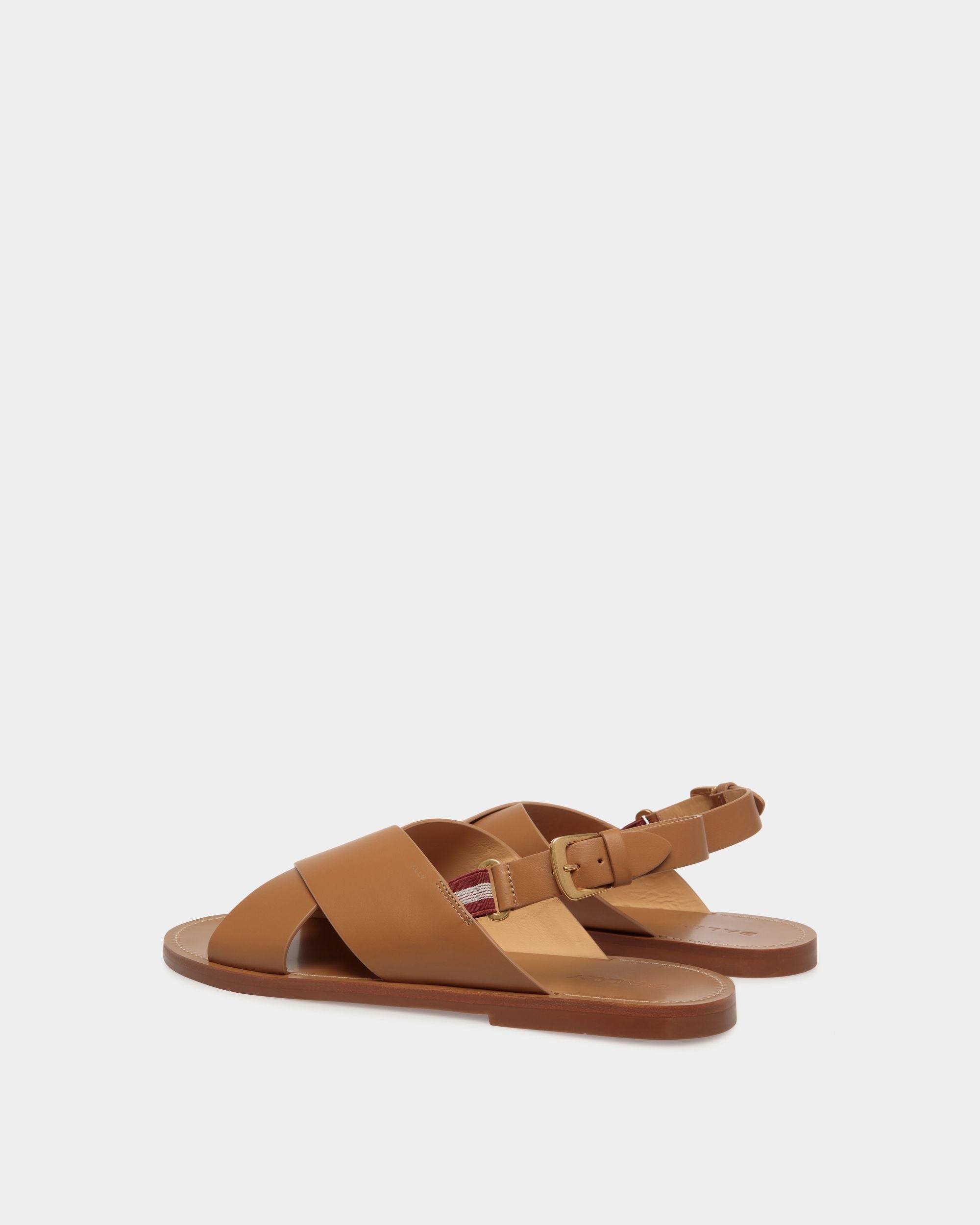 Chateau Sandal in Brown Leather - Men's - Bally - 04