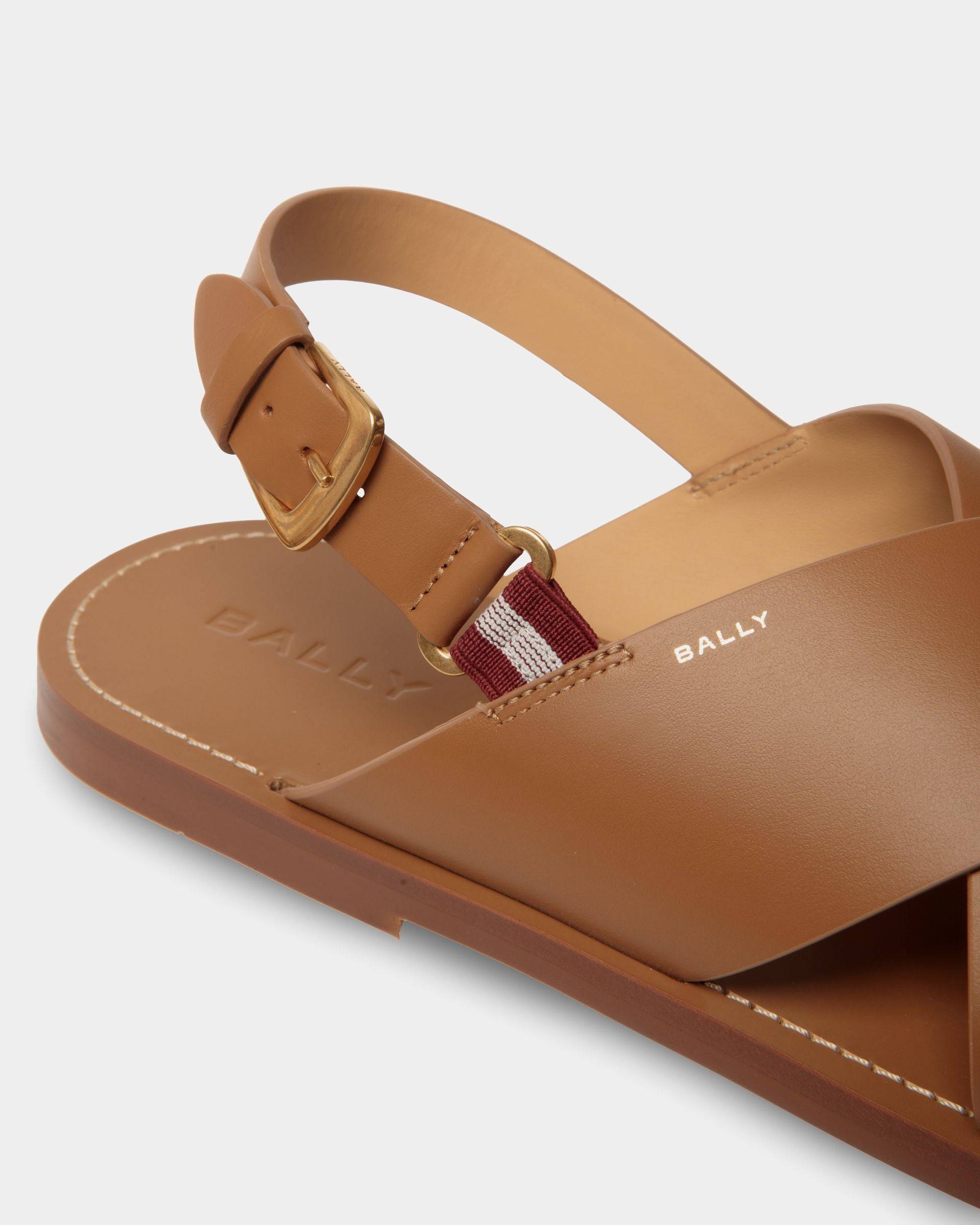 Chateau Sandal in Brown Leather - Men's - Bally - 05