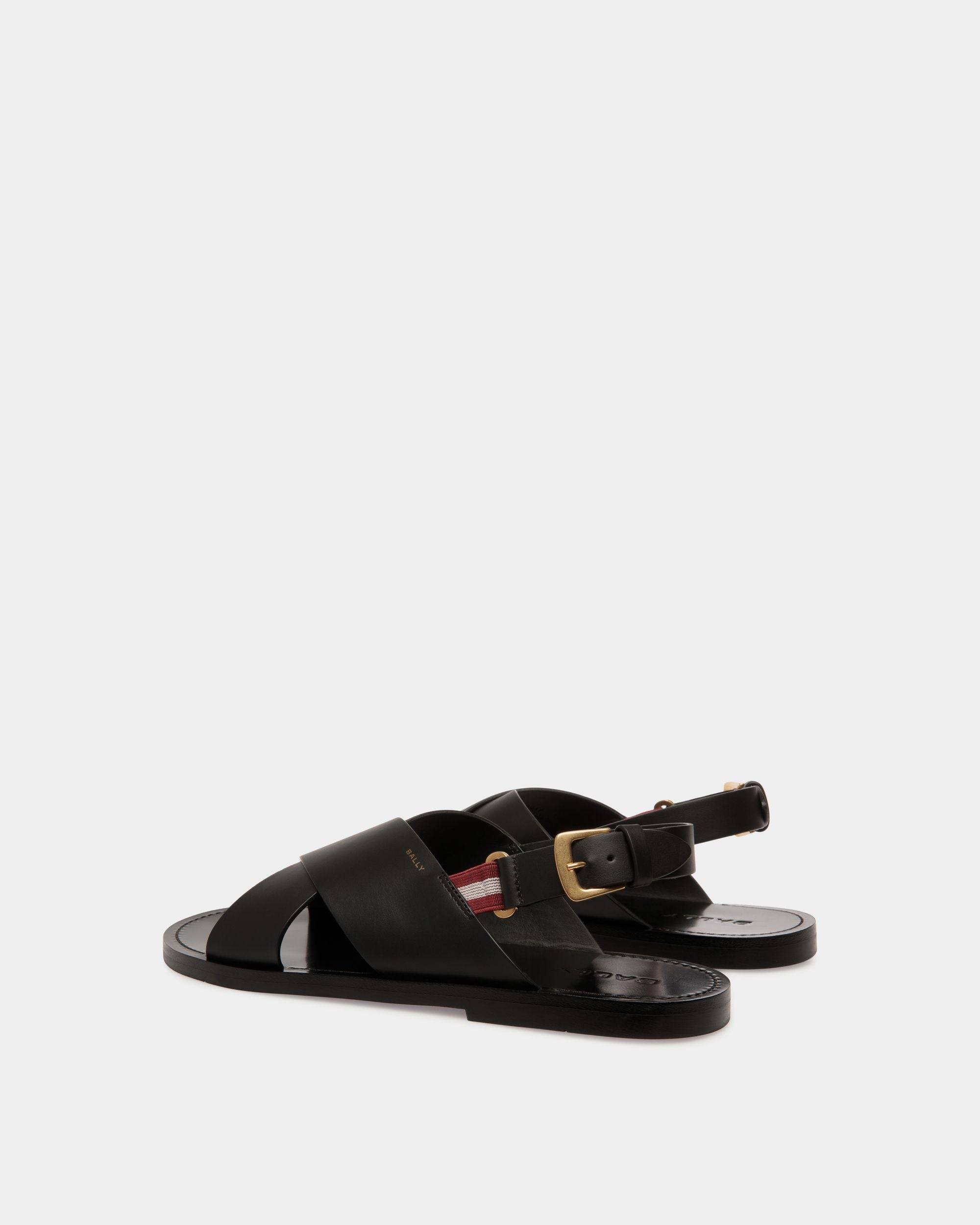 Chateau Sandal in Black Leather - Men's - Bally - 04