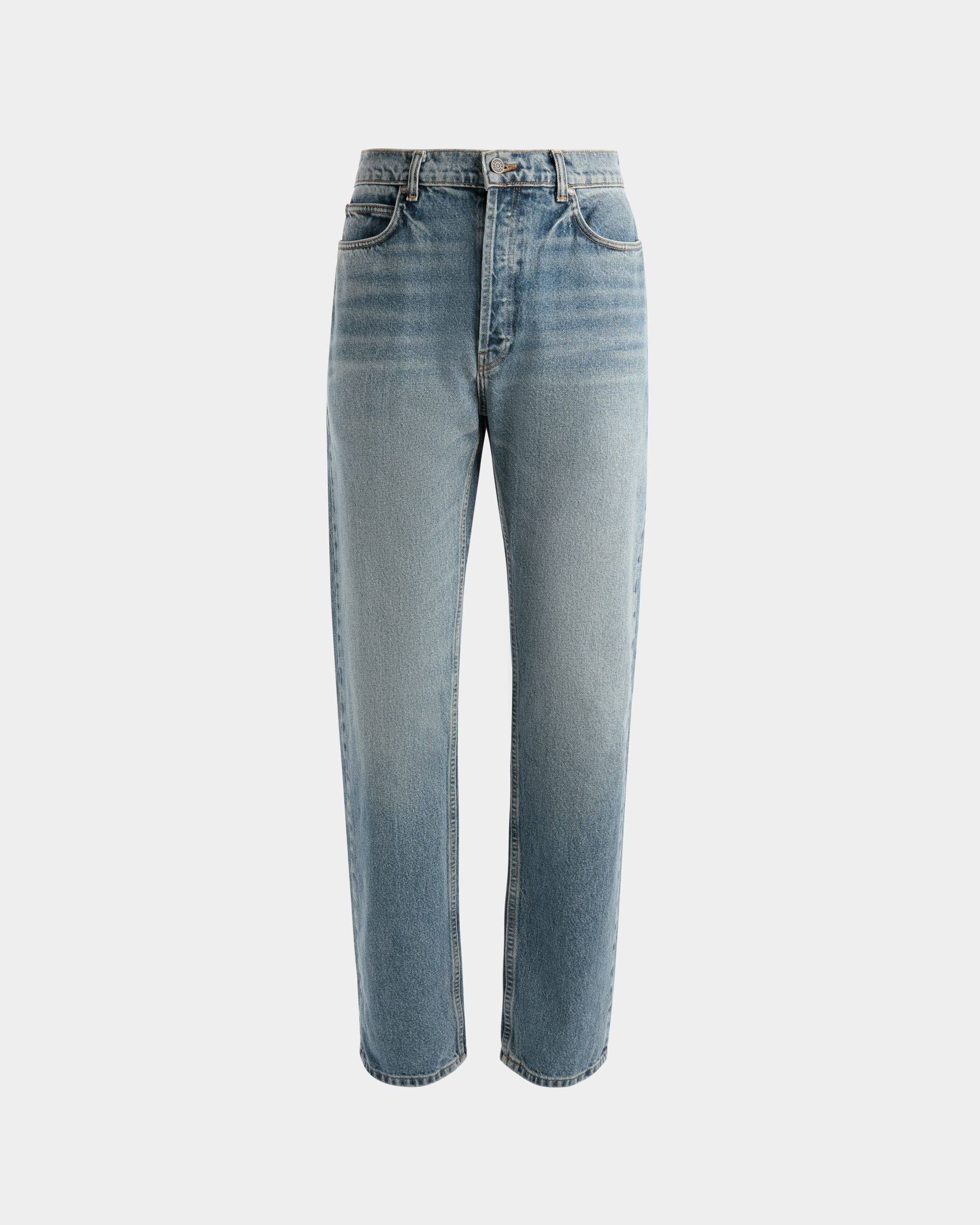 Straight Denim Trousers Men s Trousers Blue Denim Bally