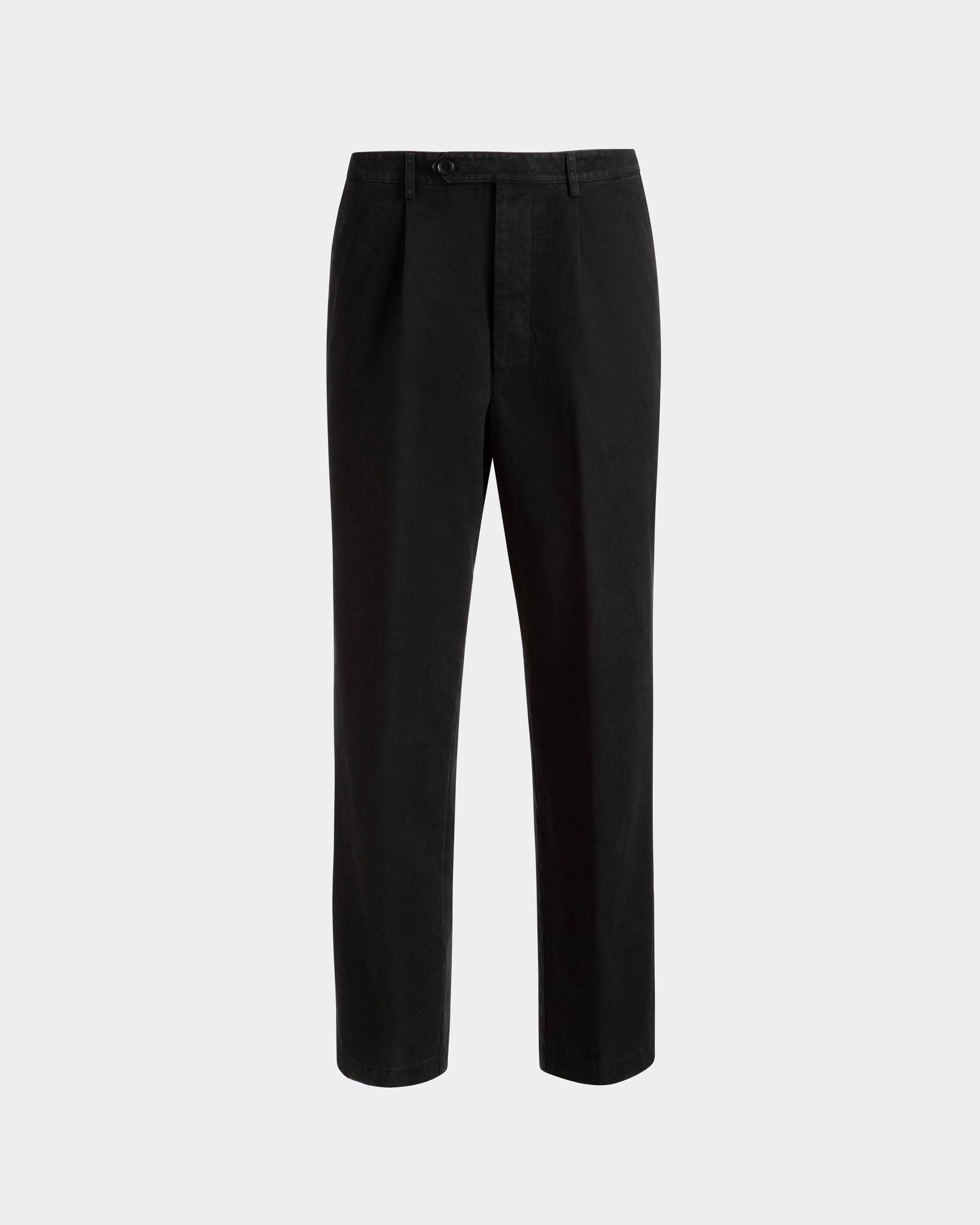 Men's Pants in Black Cotton | Bally | Still Life Front