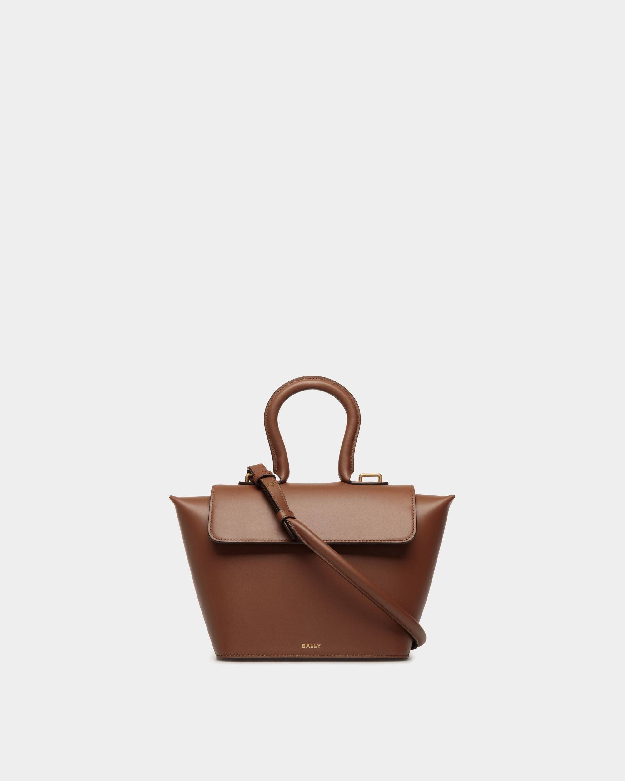 Belle Top Handle Bag in Brown Leather - Women's - Bally - 01