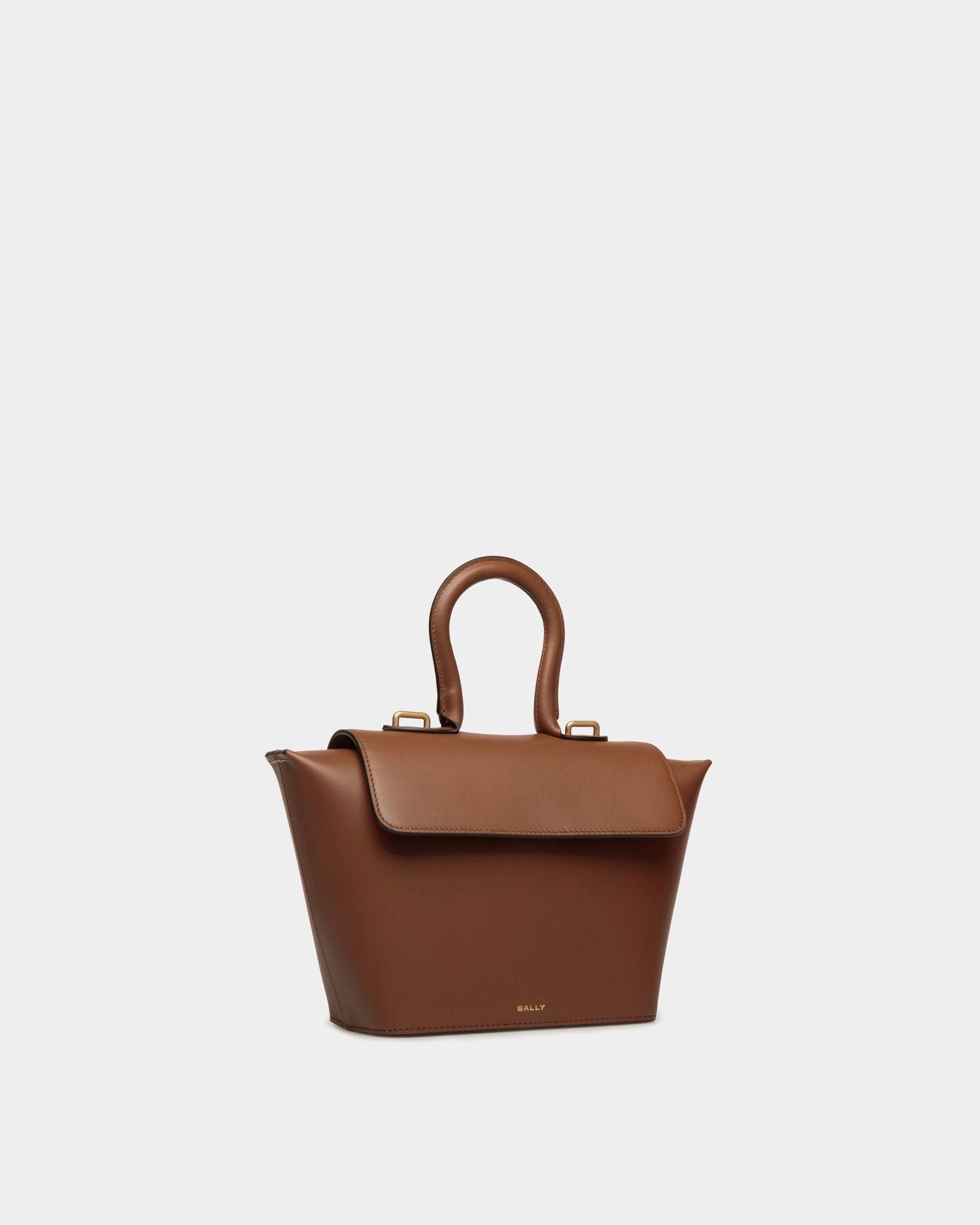 Belle Top Handle Bag in Brown Leather - Women's - Bally - 04