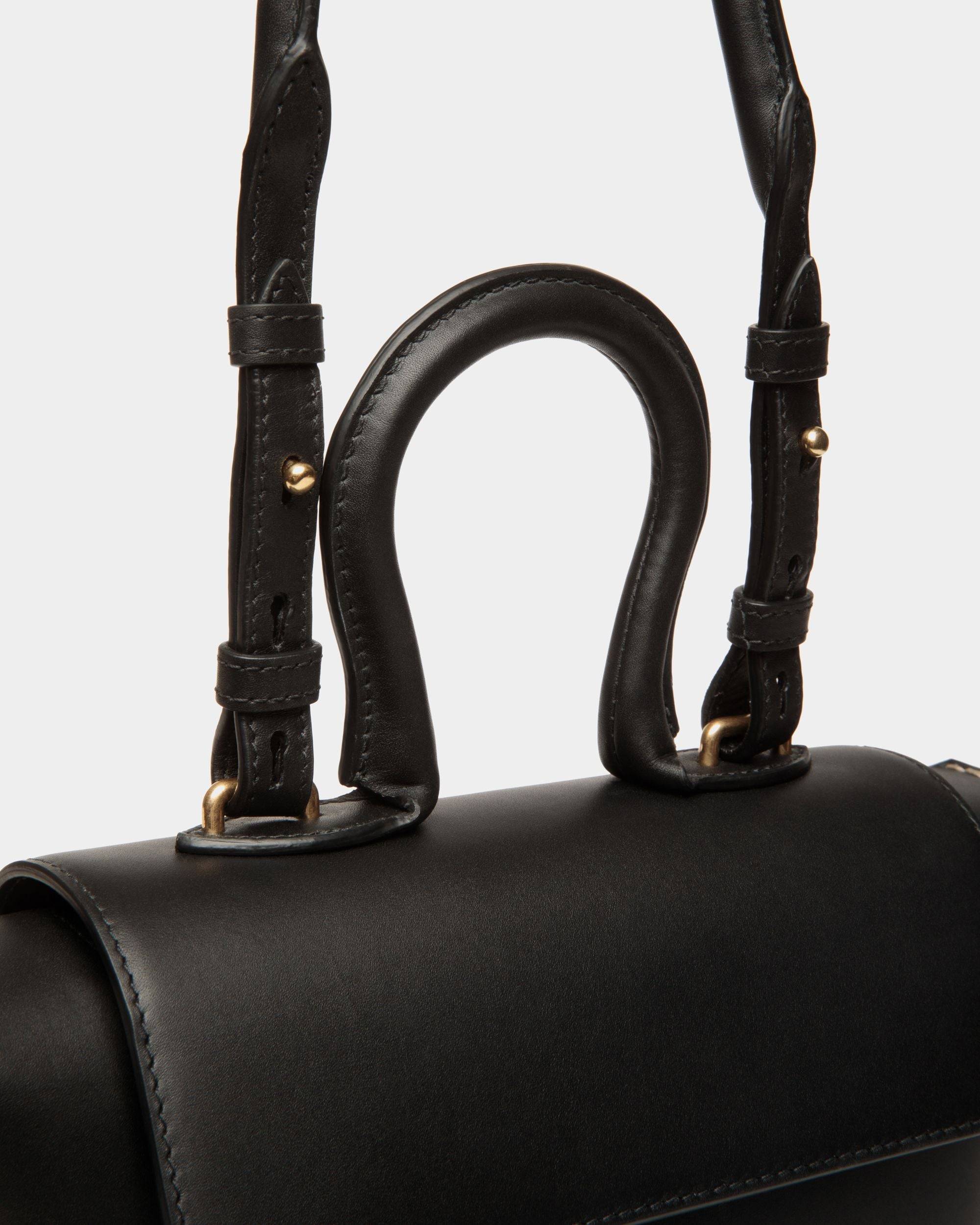 Belle Top Handle Bag in Black Leather - Women's - Bally - 06