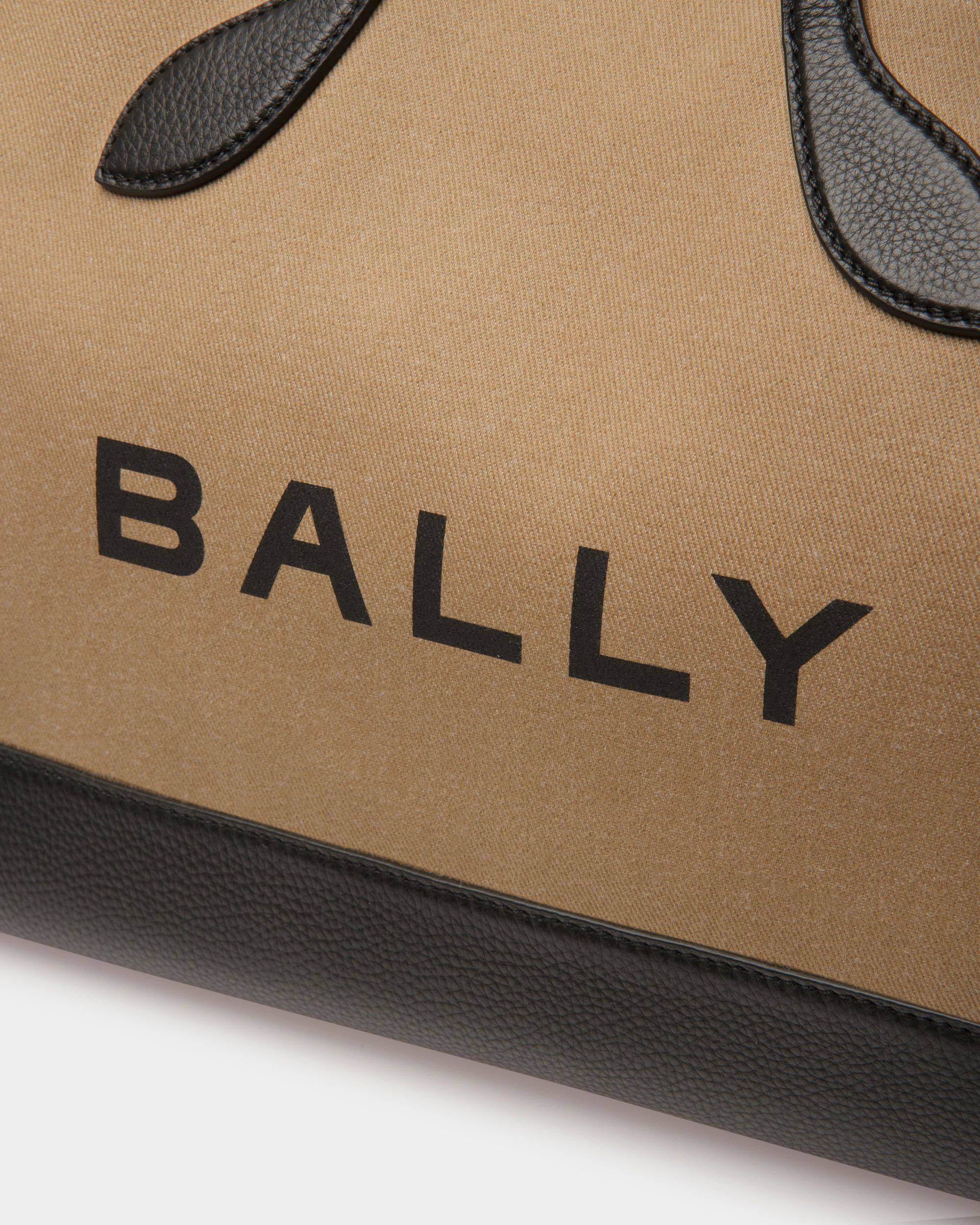 Keep On Ew | Women's Tote Bag | Sand And Black Fabric | Bally | Still Life Detail