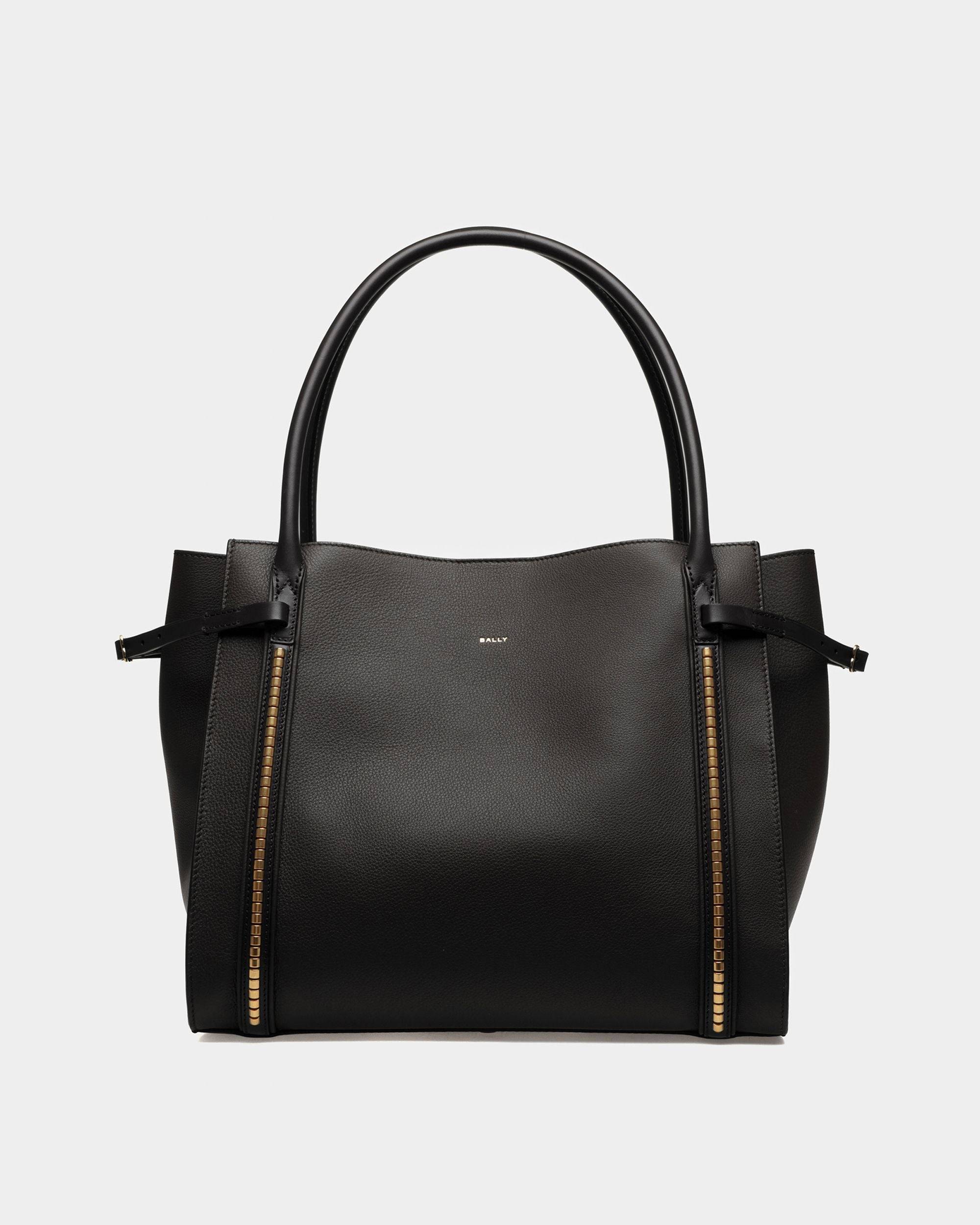 Chesney Large Tote Bag | Women's Tote | Black Leather | Bally | Still Life Front
