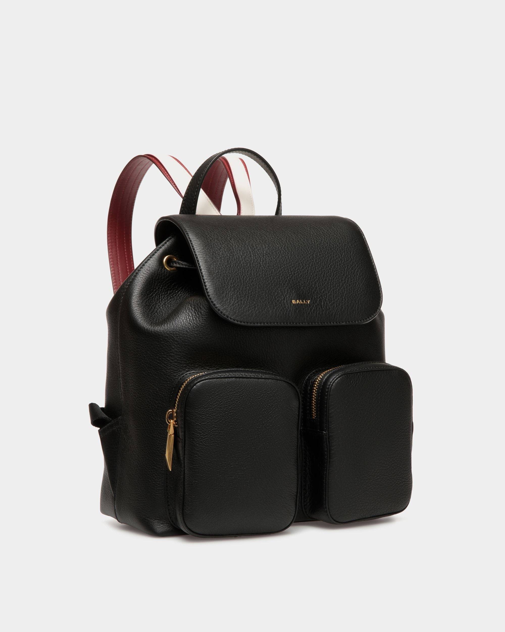 Code Backpack in Black Leather - Women's - Bally - 03