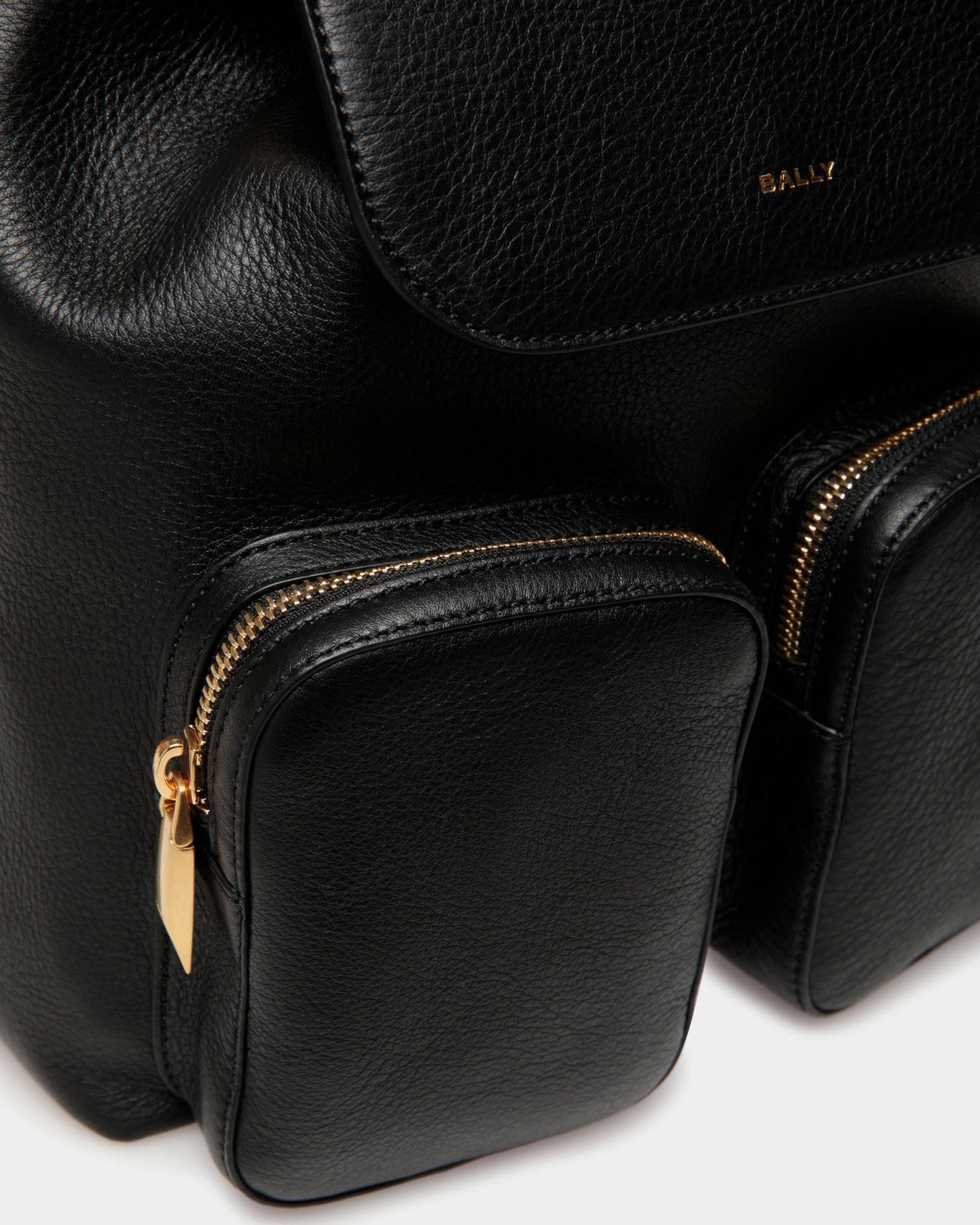 Code Backpack in Black Leather - Women's - Bally - 05