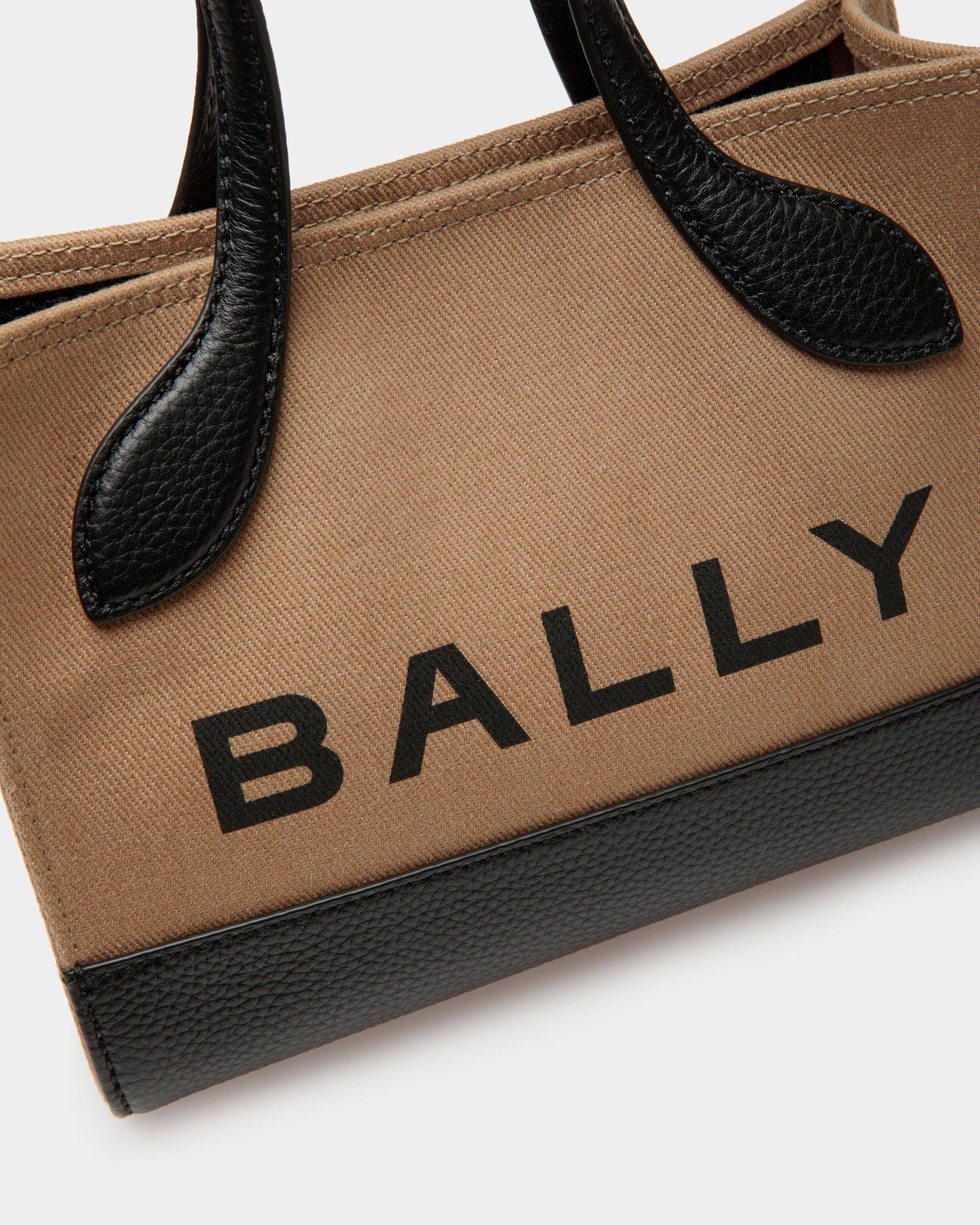 Bar Keep On Extra Small | Women's Minibag | Sand And Black Fabric | Bally | Still Life Detail