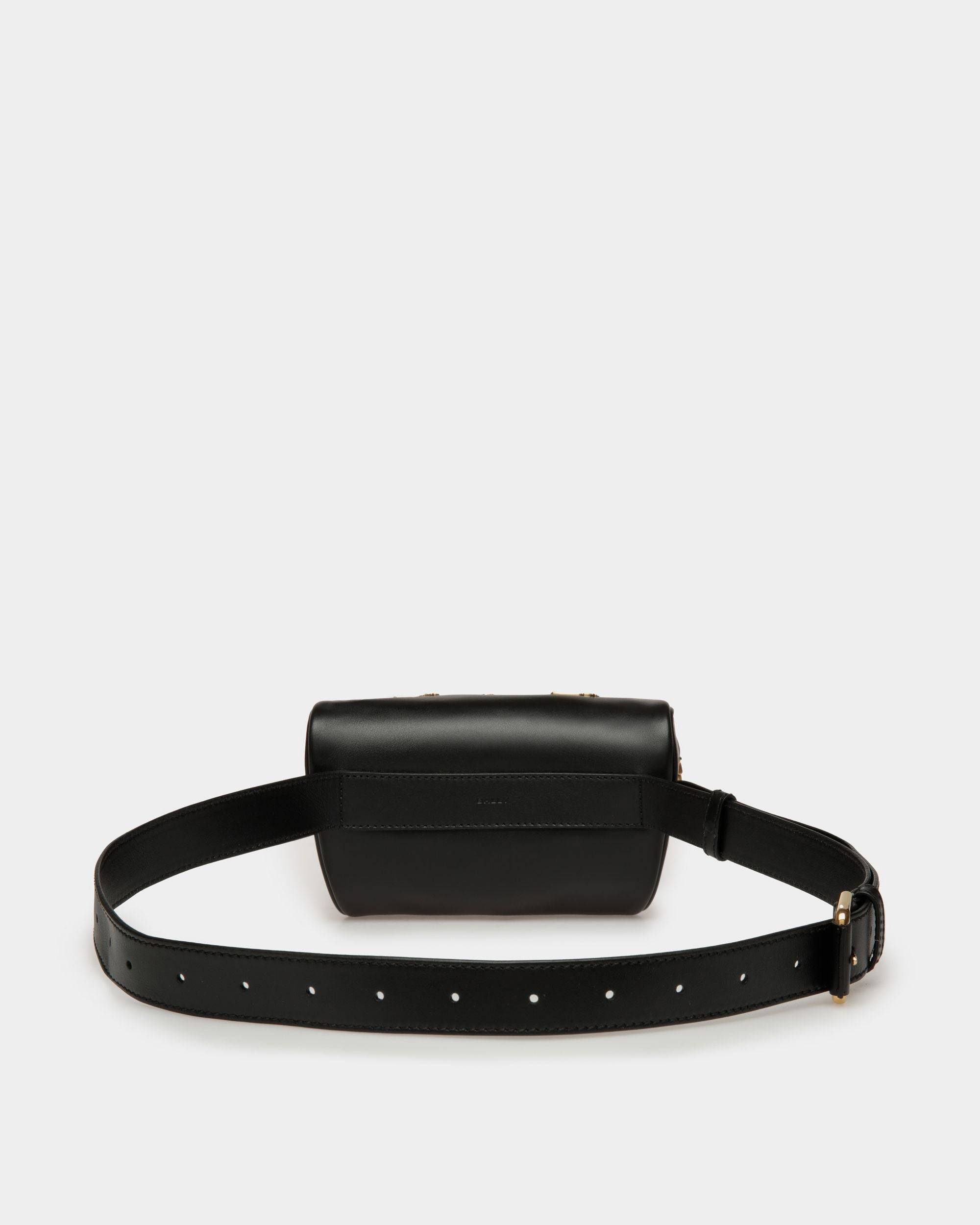 Moutain | Women's Belt Bag  in Black Leather | Bally | Still Life Back