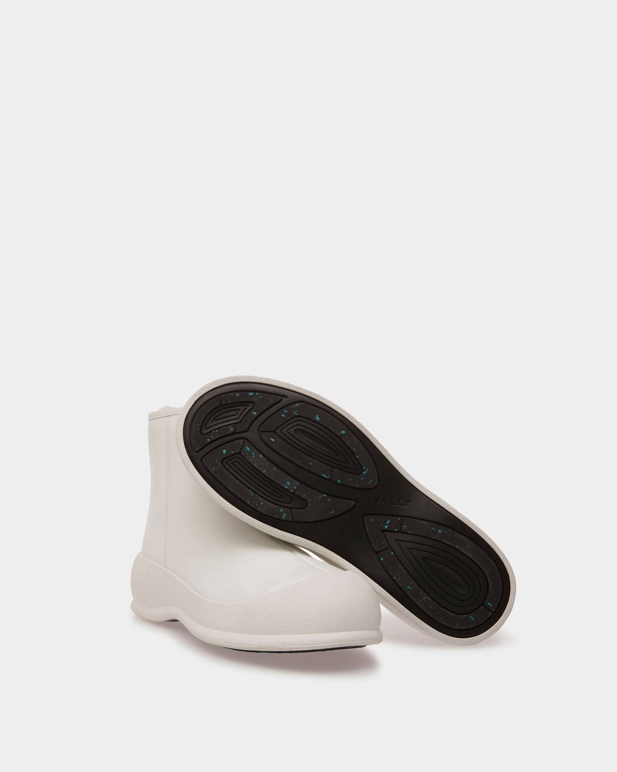 Carsey | Women's Booties | White Rubber-coated Leather | Bally | Still Life Below