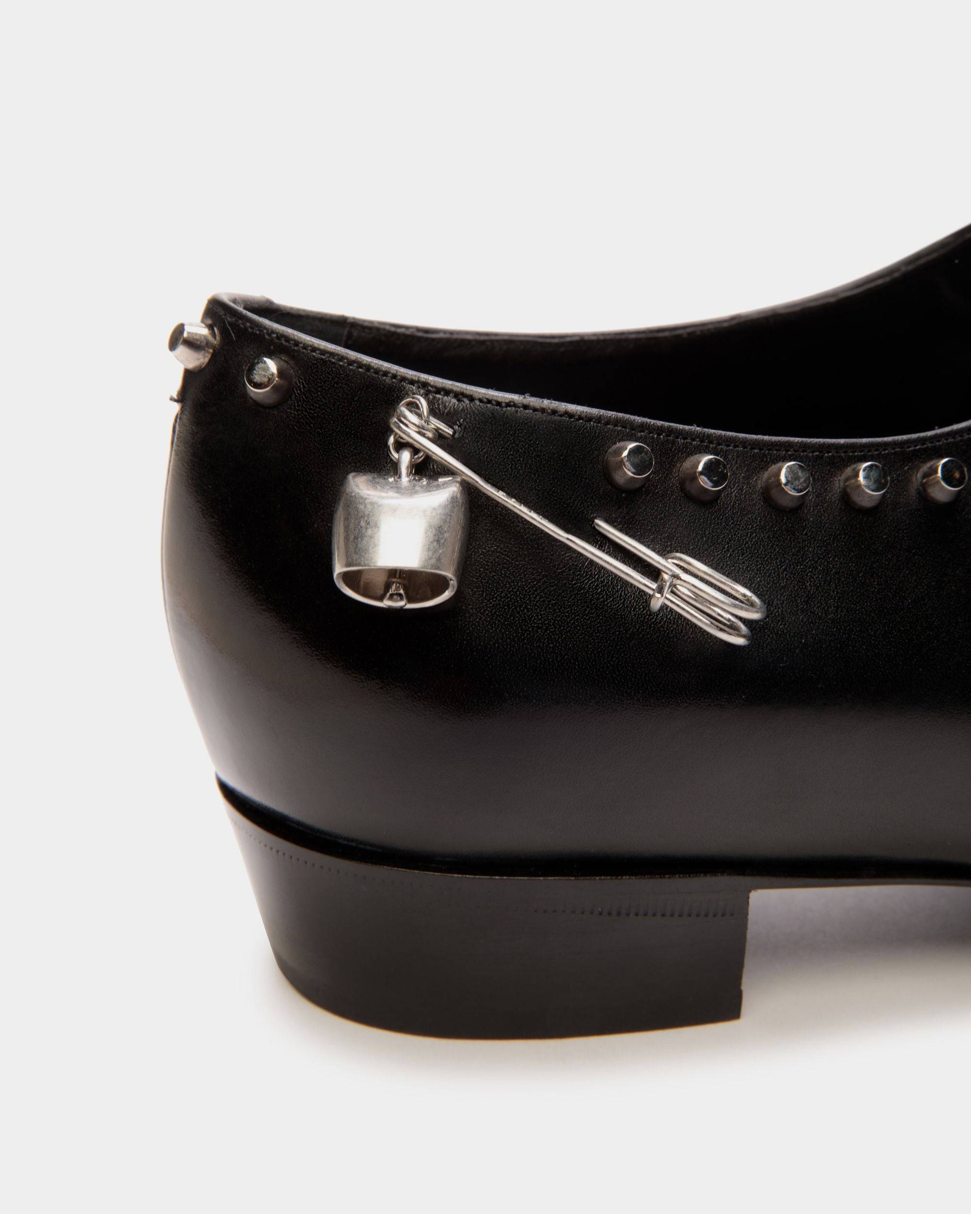 Glendale | Women's Mary-Jane in Black Leather with Studs | Bally | Still Life Detail