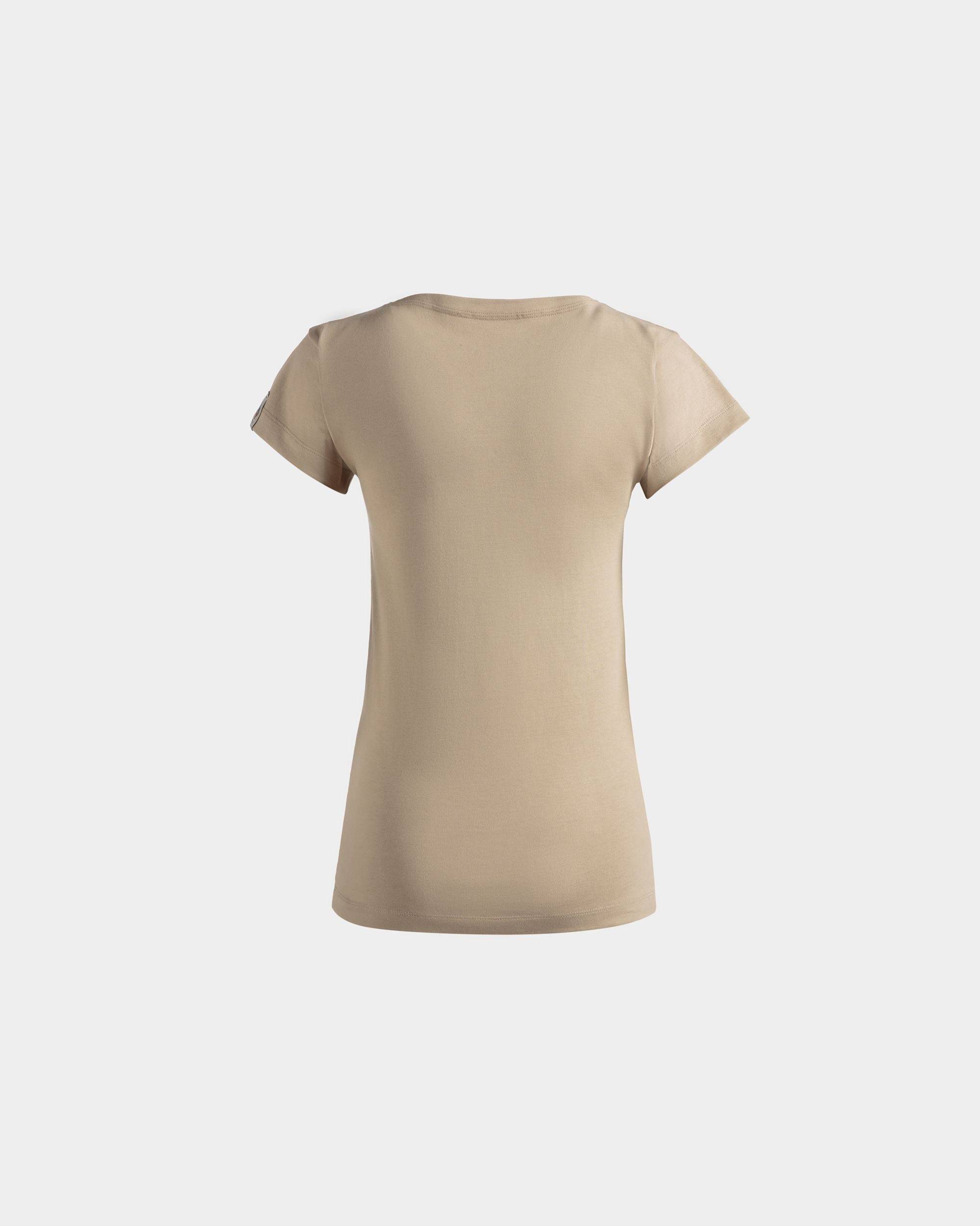Women's T-Shirt in Beige Cotton | Bally | Still Life Back