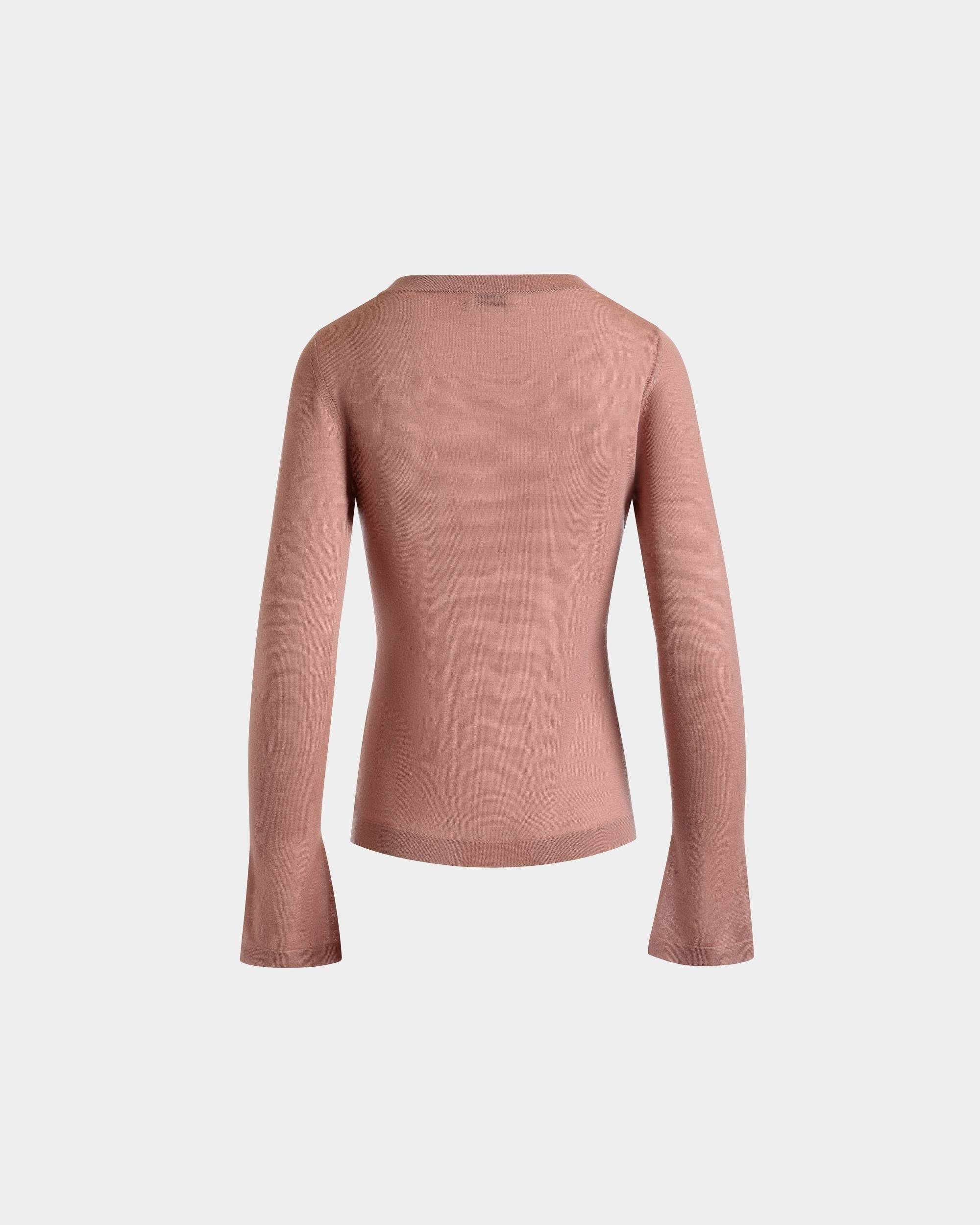 V-Neck Knit Top in Baby Pink Cashmere - Women's - Bally - 07