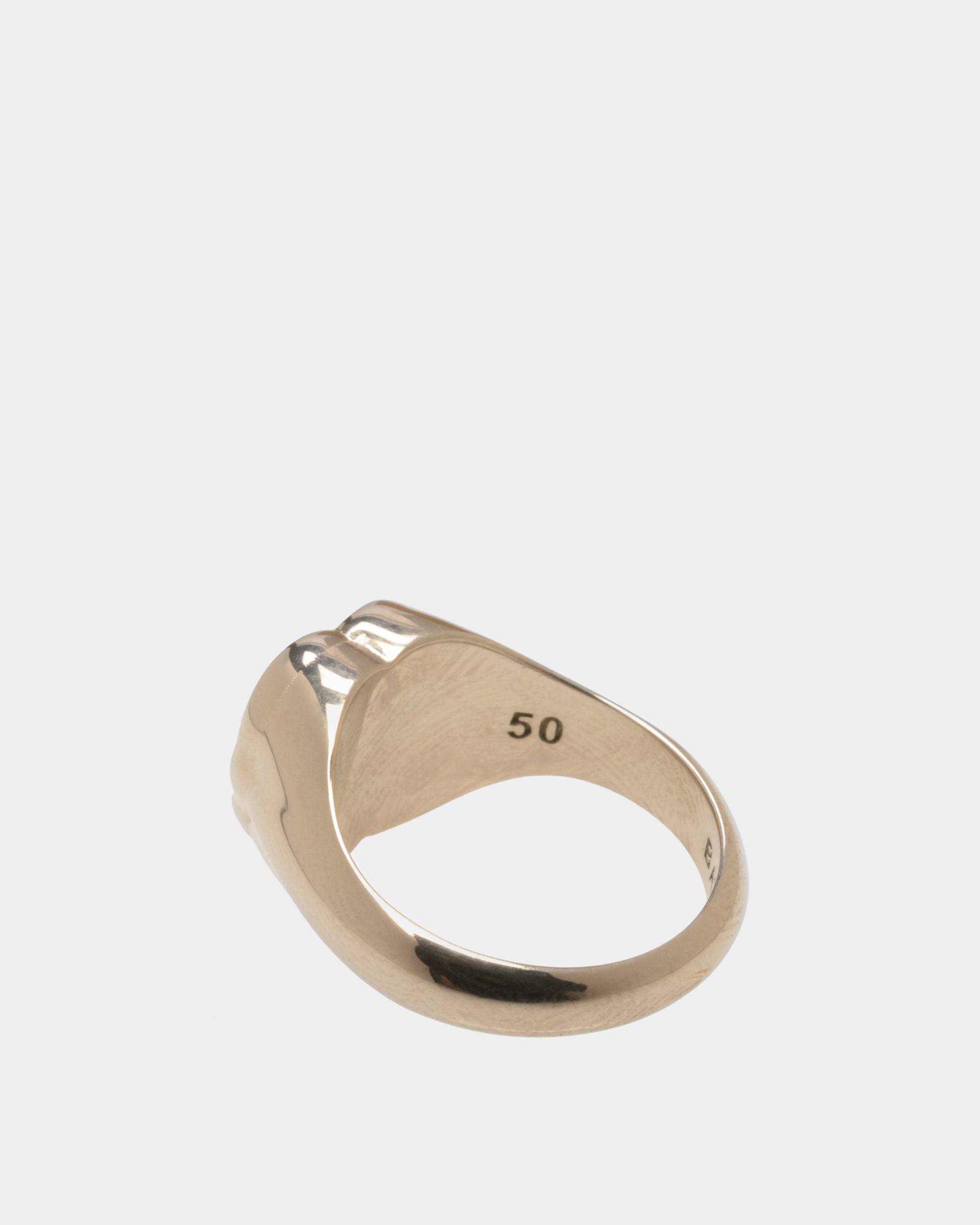 Emblem | Women's Ring in Silver Eco Brass | Bally | Still Life Back