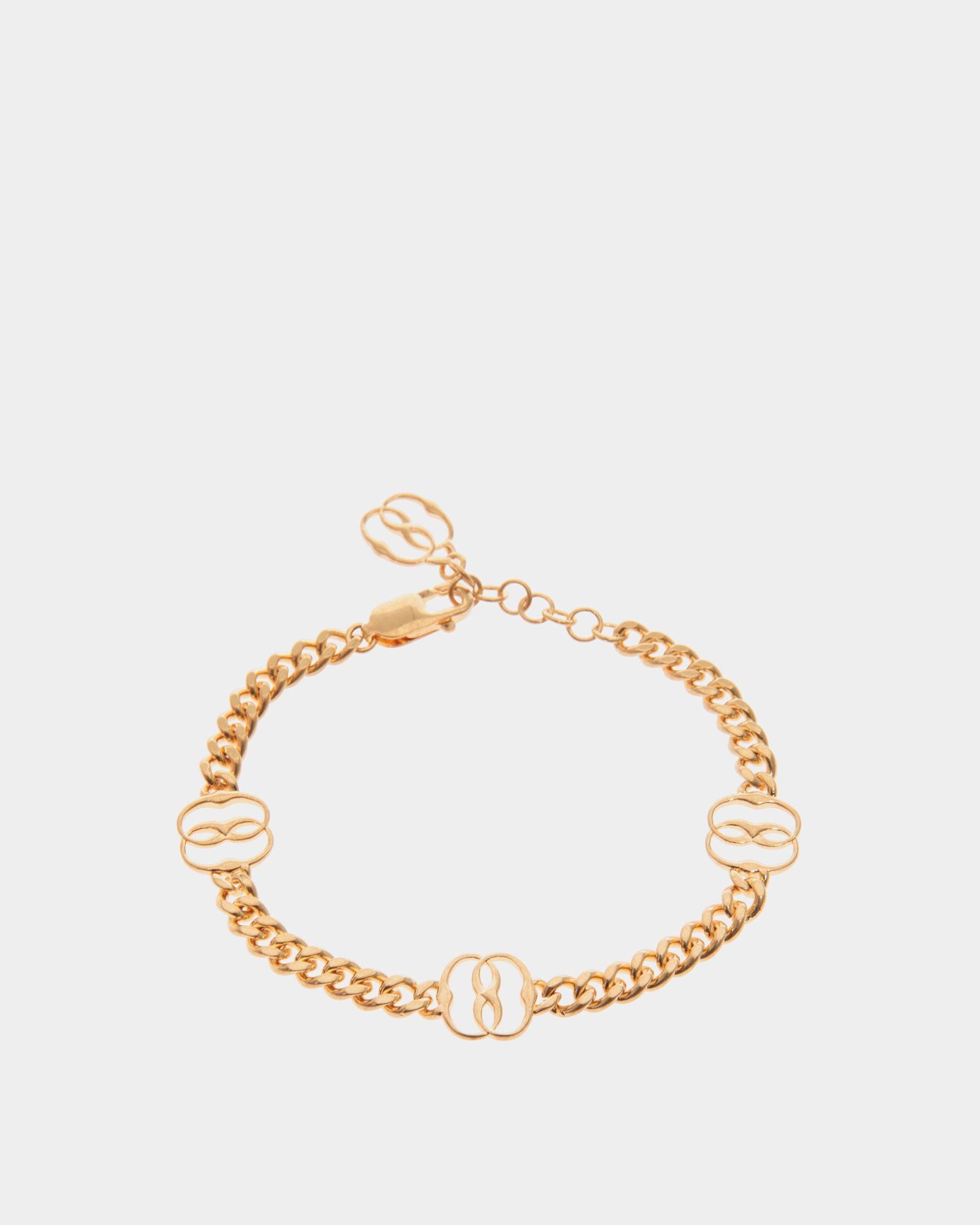 Emblem | Women's Bracelet in Gold Eco Brass | Bally | Still Life Front