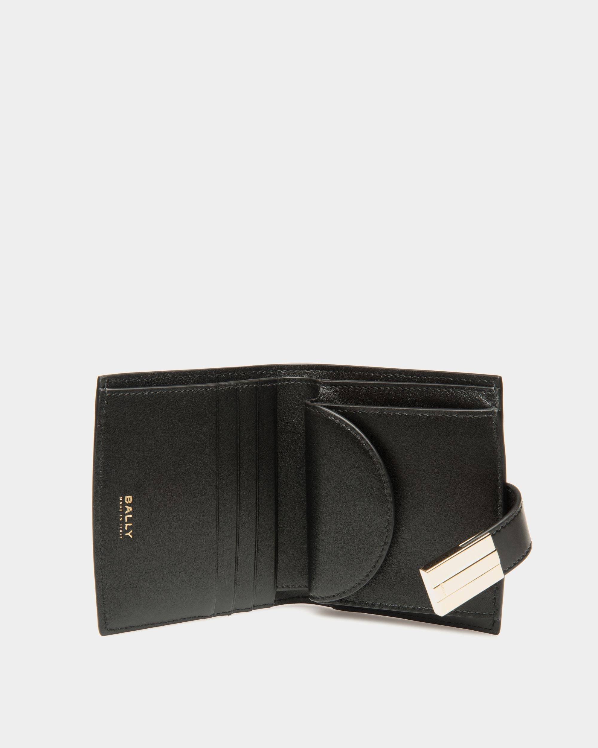 Ollam Wallet in Black Brushed Leather - Women's - Bally - 03