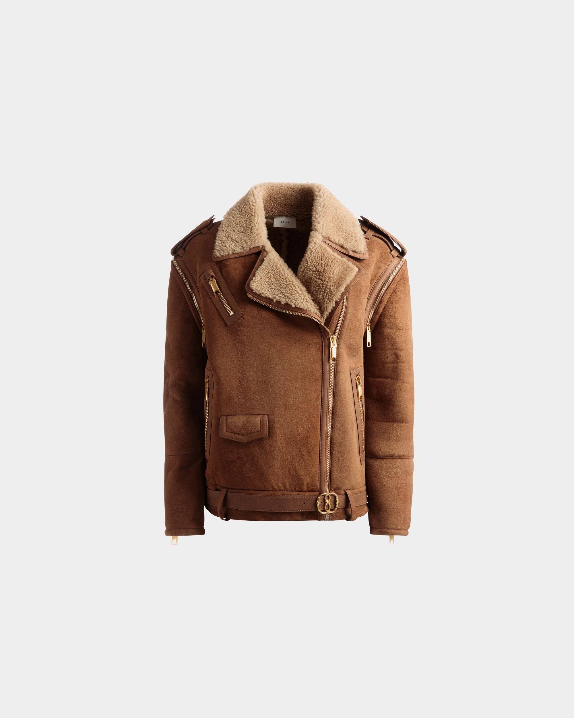 Leather sales wool jacket