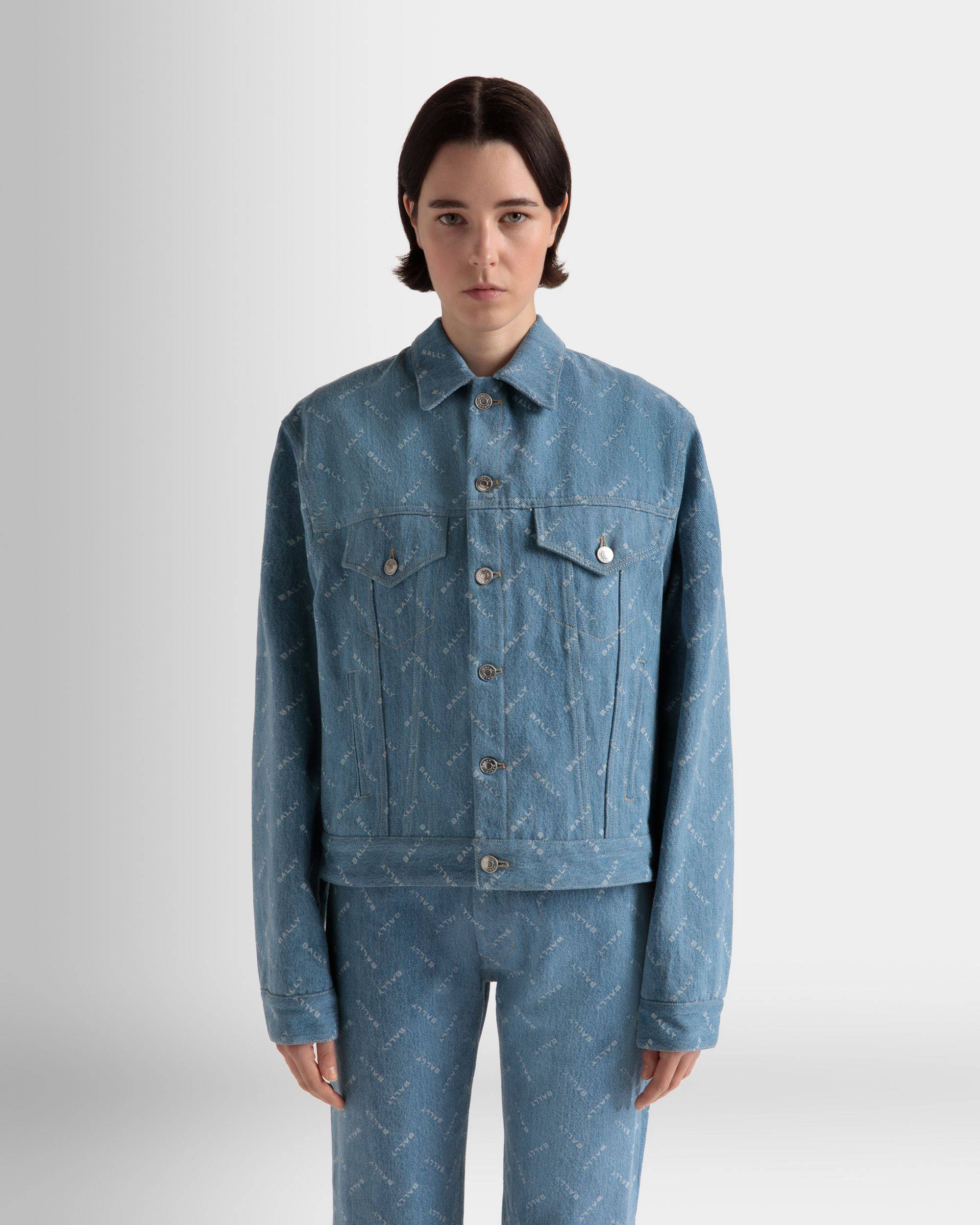 Denim Jacket in Light Blue Cotton - Women's - Bally - 03
