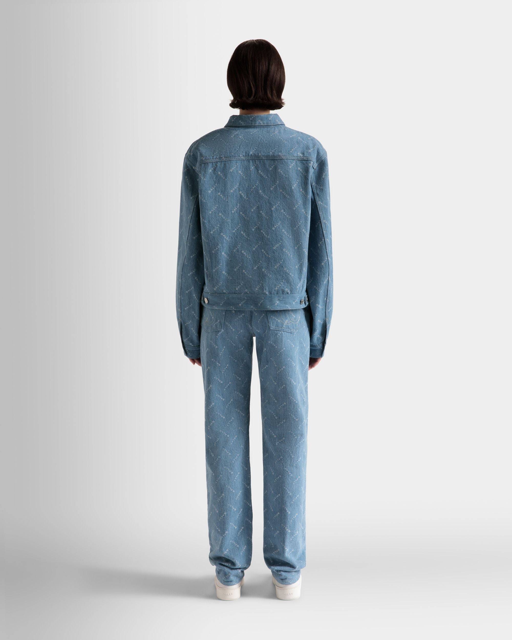 Denim Jacket in Light Blue Cotton - Women's - Bally - 06