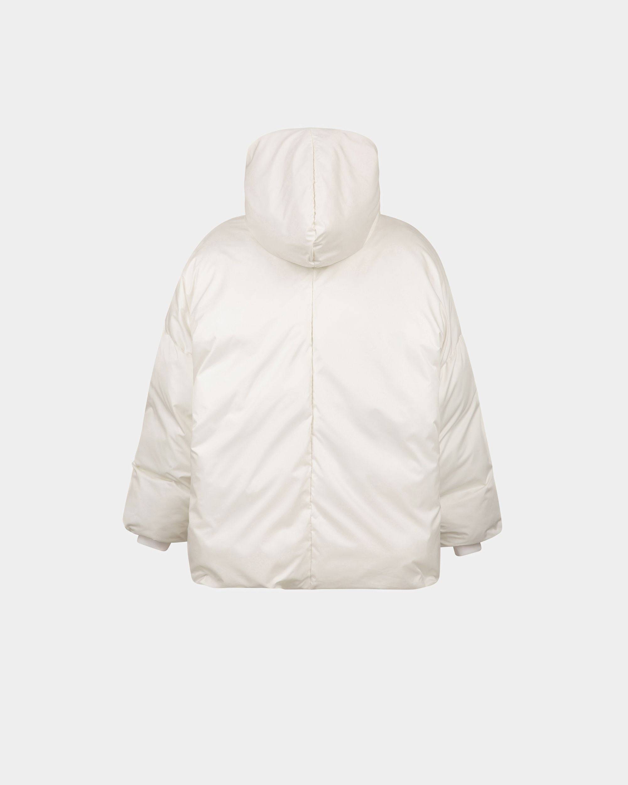 Women's Puffer Jacket in White Nylon | Bally | Still Life Back