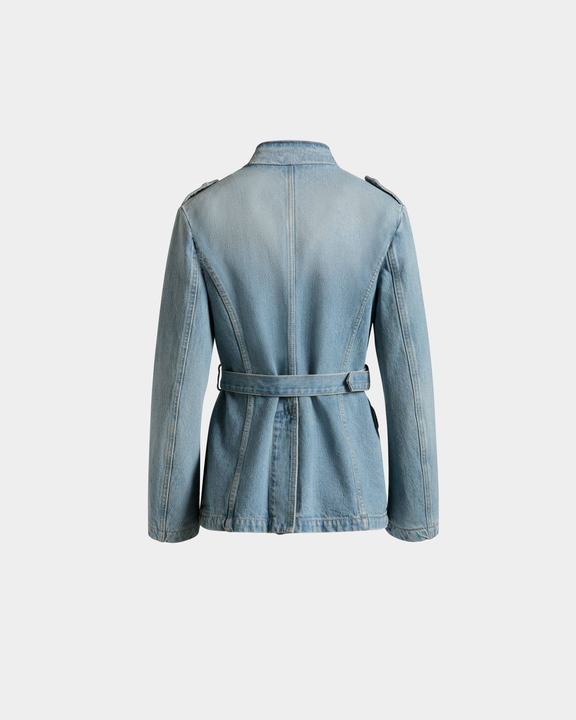Denim Jacket in Light Blue Cotton - Women's - Bally - 07