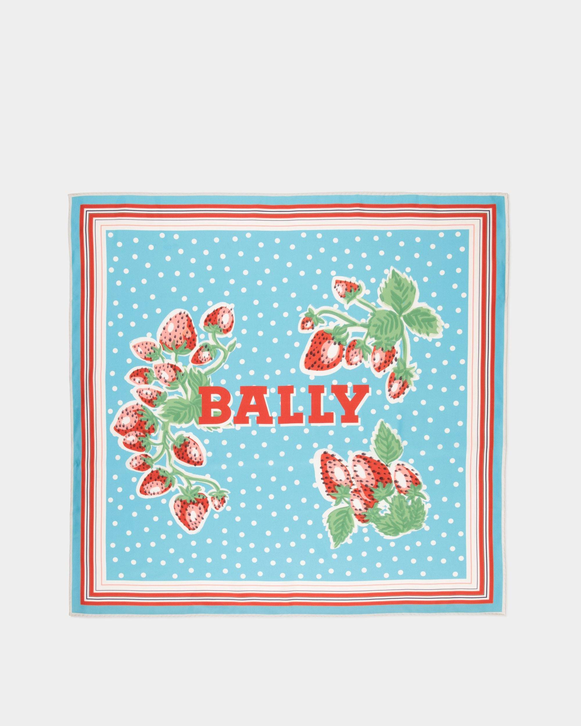 Women's Foulard in Strawberry Print Silk | Bally | Still Life Top