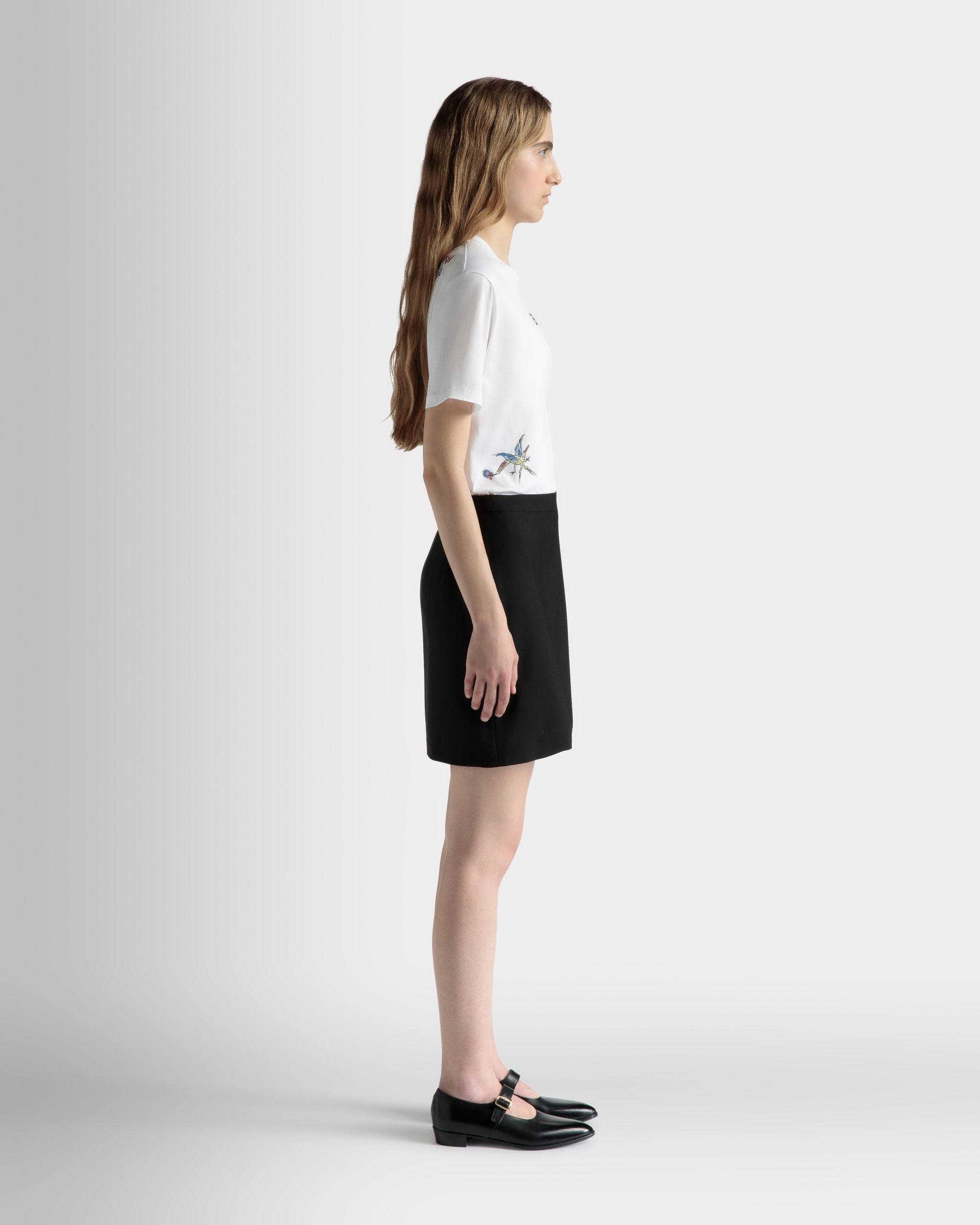 Mini Skirt in Black Wool - Women's - Bally - 05