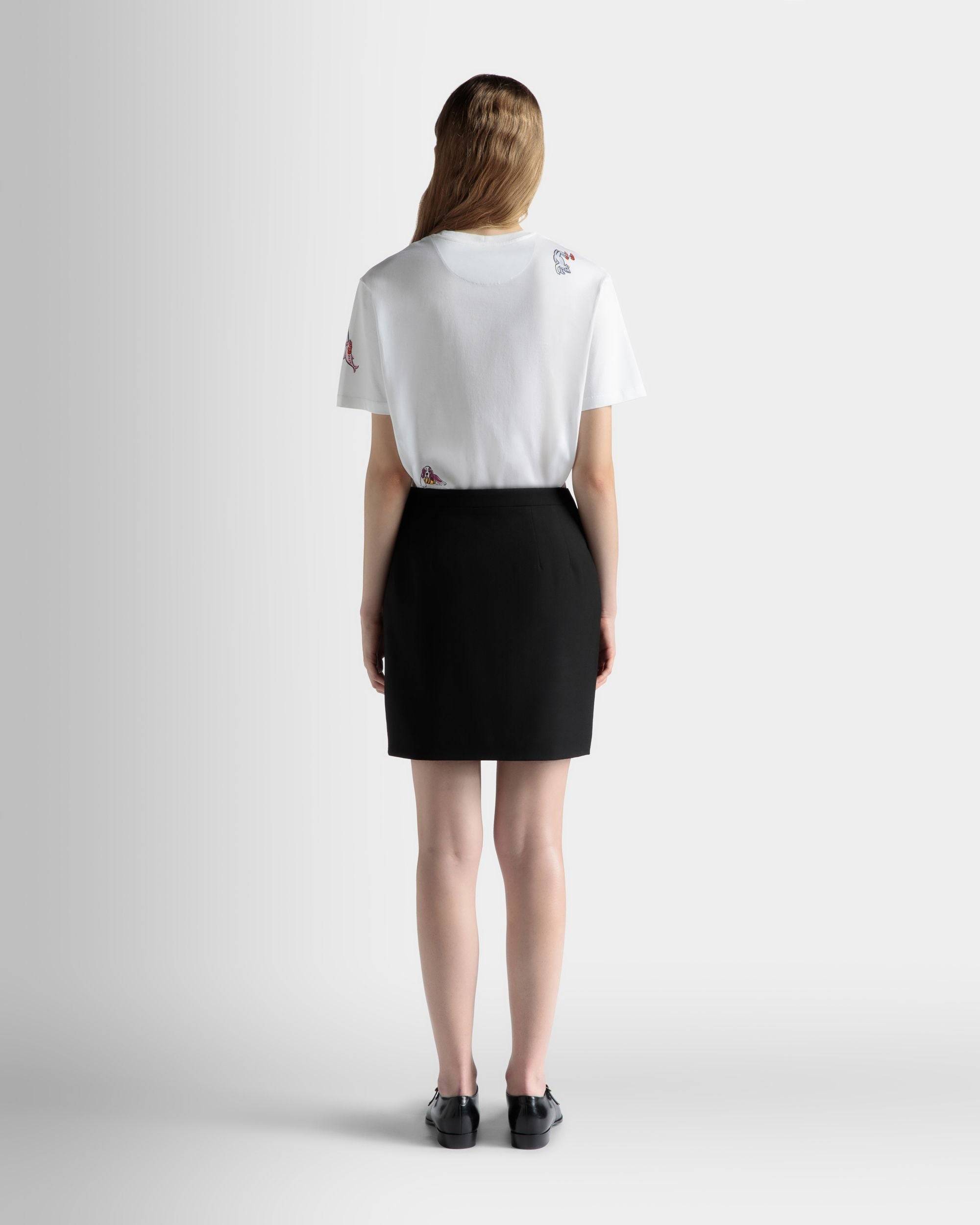 Mini Skirt in Black Wool - Women's - Bally - 06
