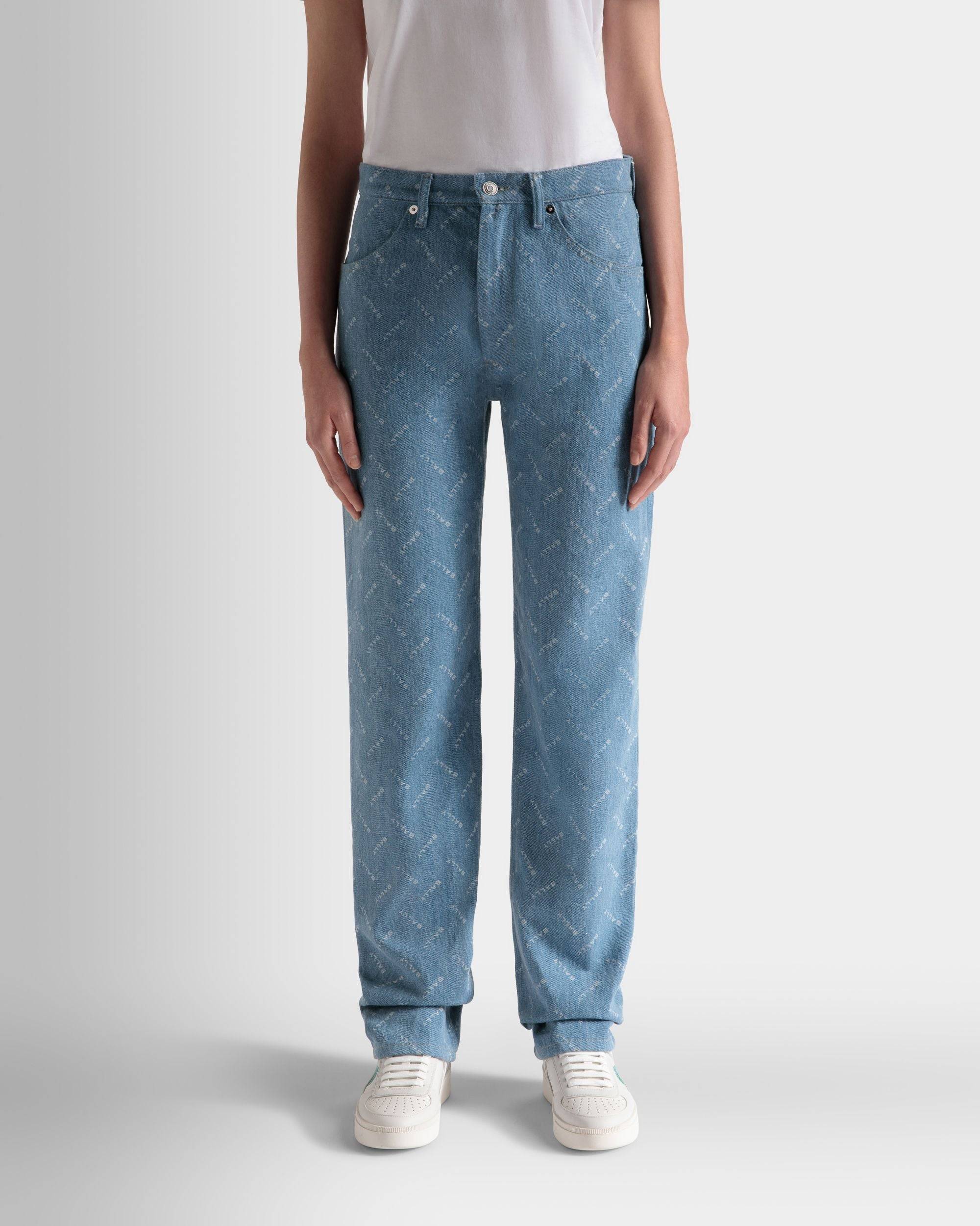 Denim Pants in Light Blue Cotton - Women's - Bally - 03