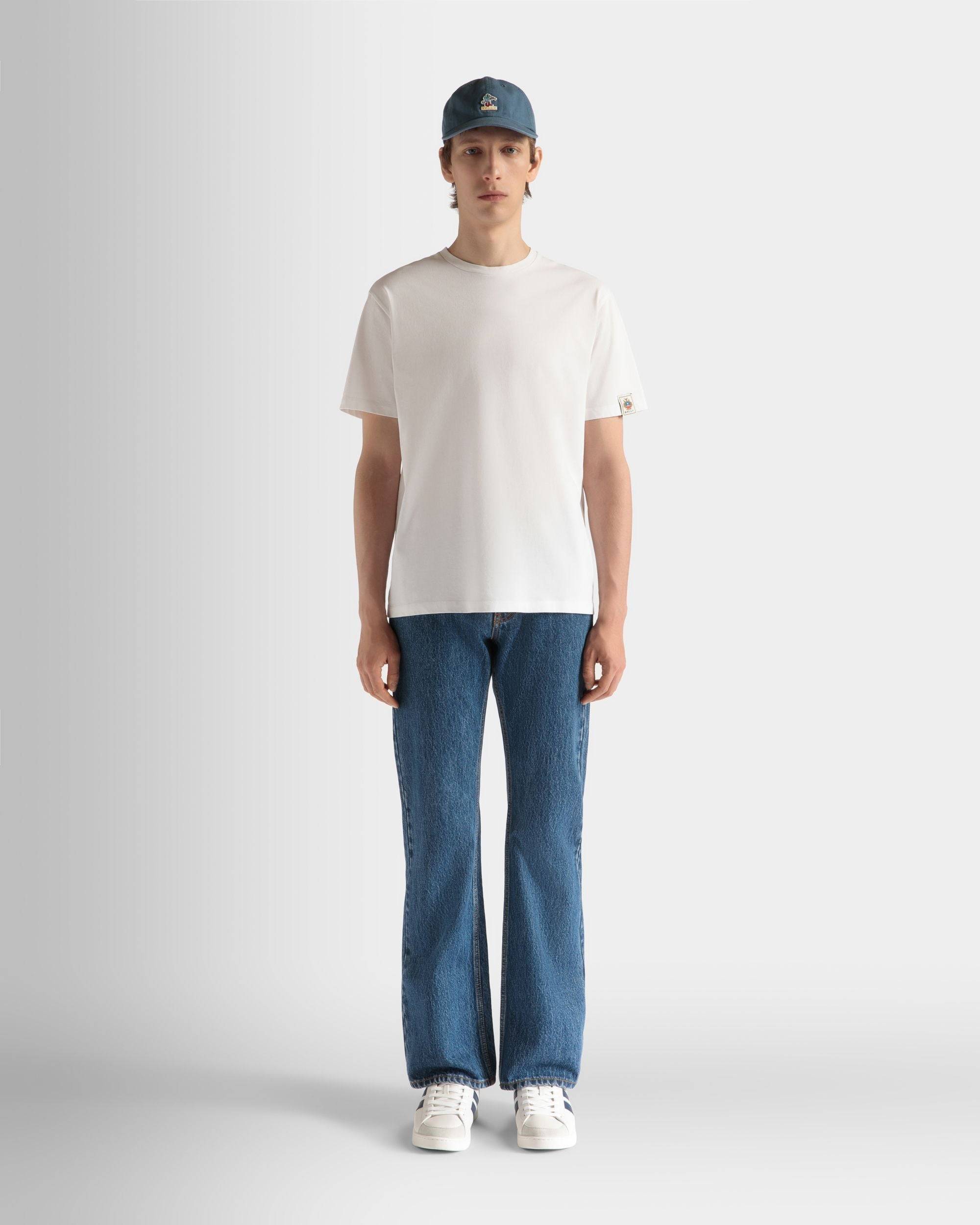 T-Shirt Aus Baumwolle In Weiß - Herren - Bally - 02
