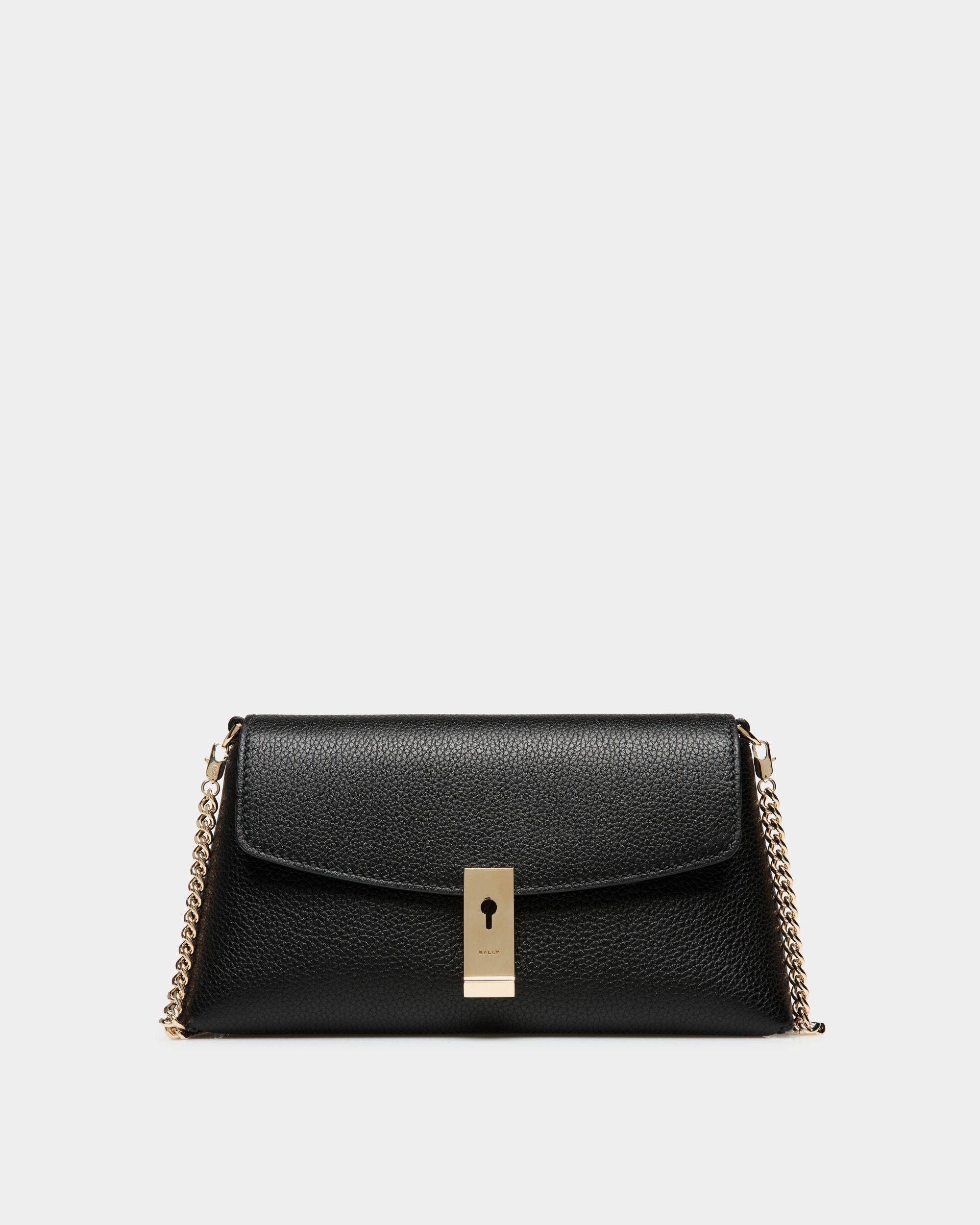 Damen Lock Me Multifunktionale Minitasche Aus Genarbtem Leder In Schwarz Bally