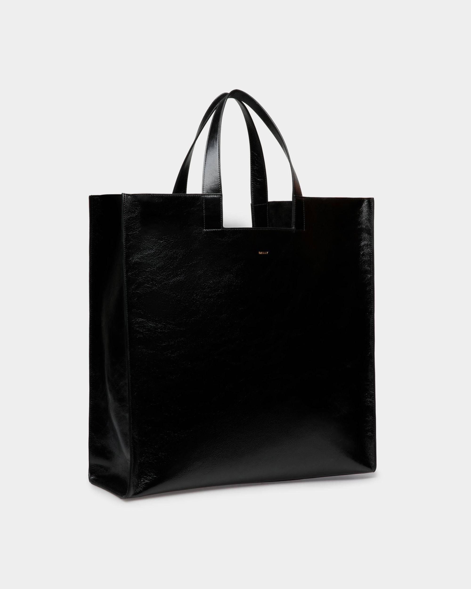 Easy Bally | Men's Tote in Black Leather | Bally | Still Life 3/4 Front