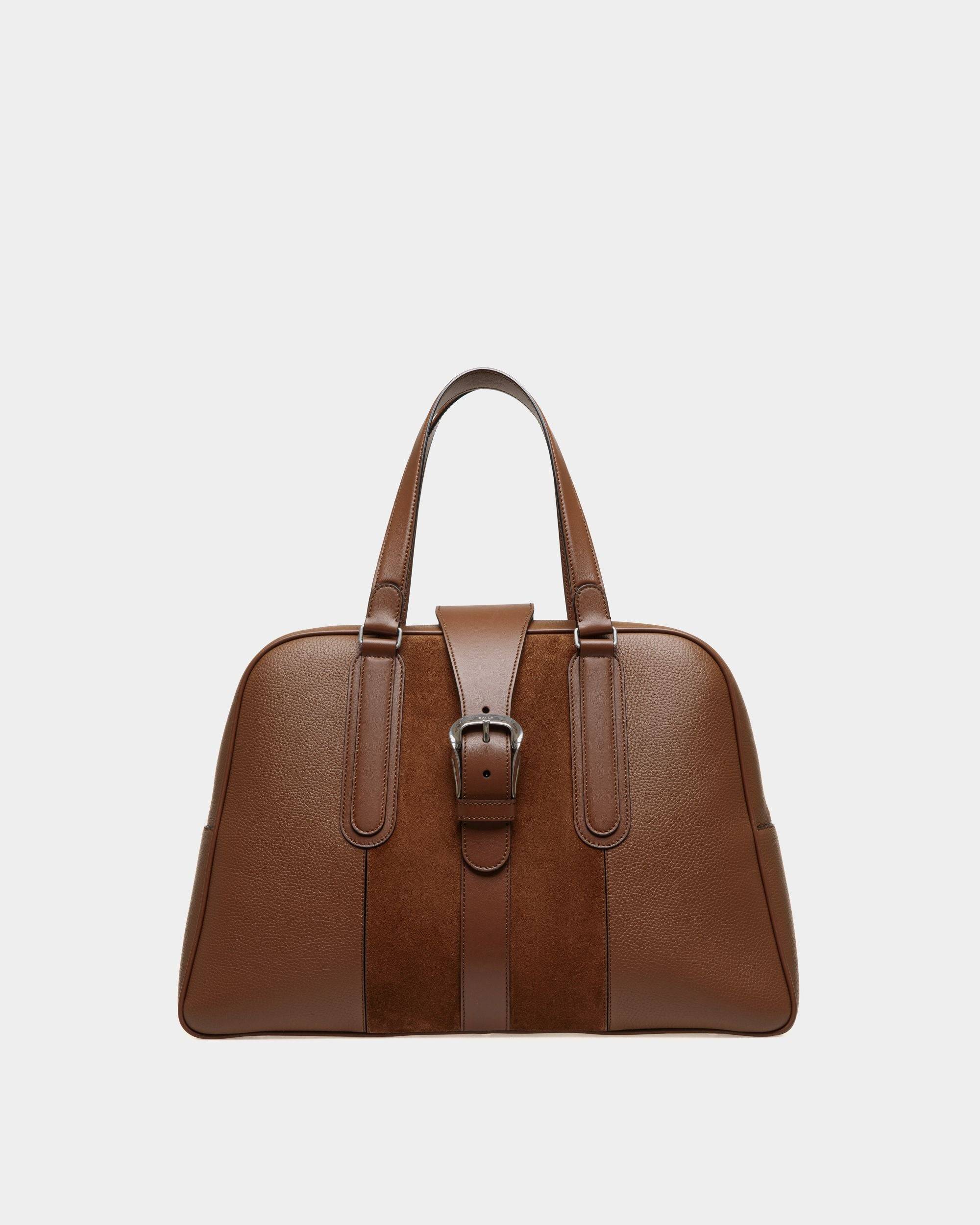Spin Tote in Brown Leather - Men's - Bally - 01