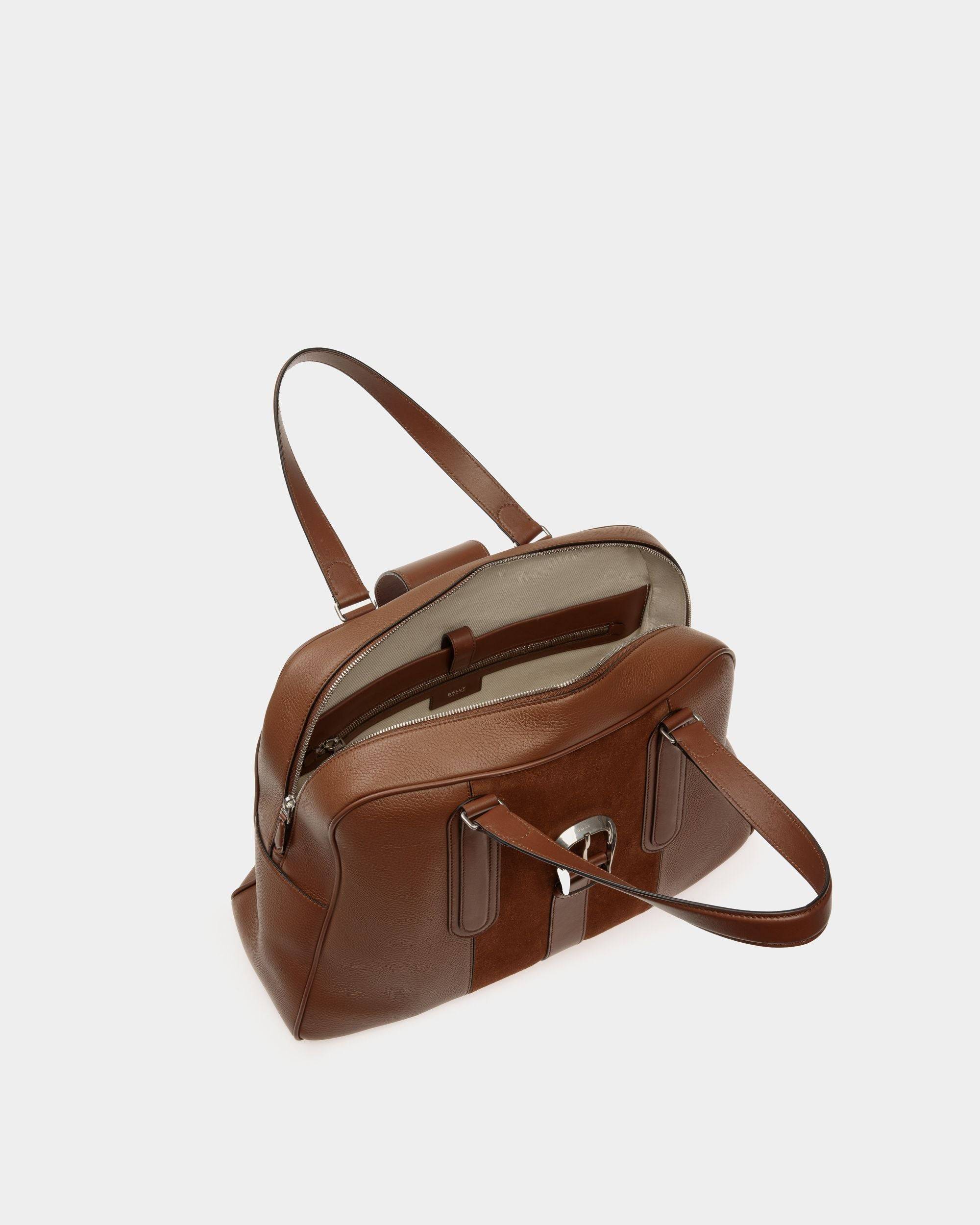 Spin Tote in Brown Leather - Men's - Bally - 04