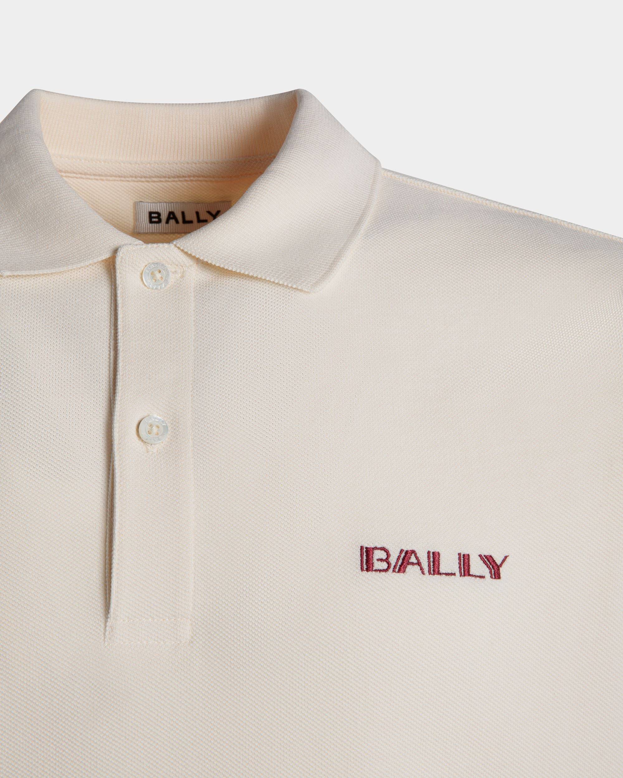 Summer Capsule Polo Shirt In White Cotton - Men's - Bally - 02