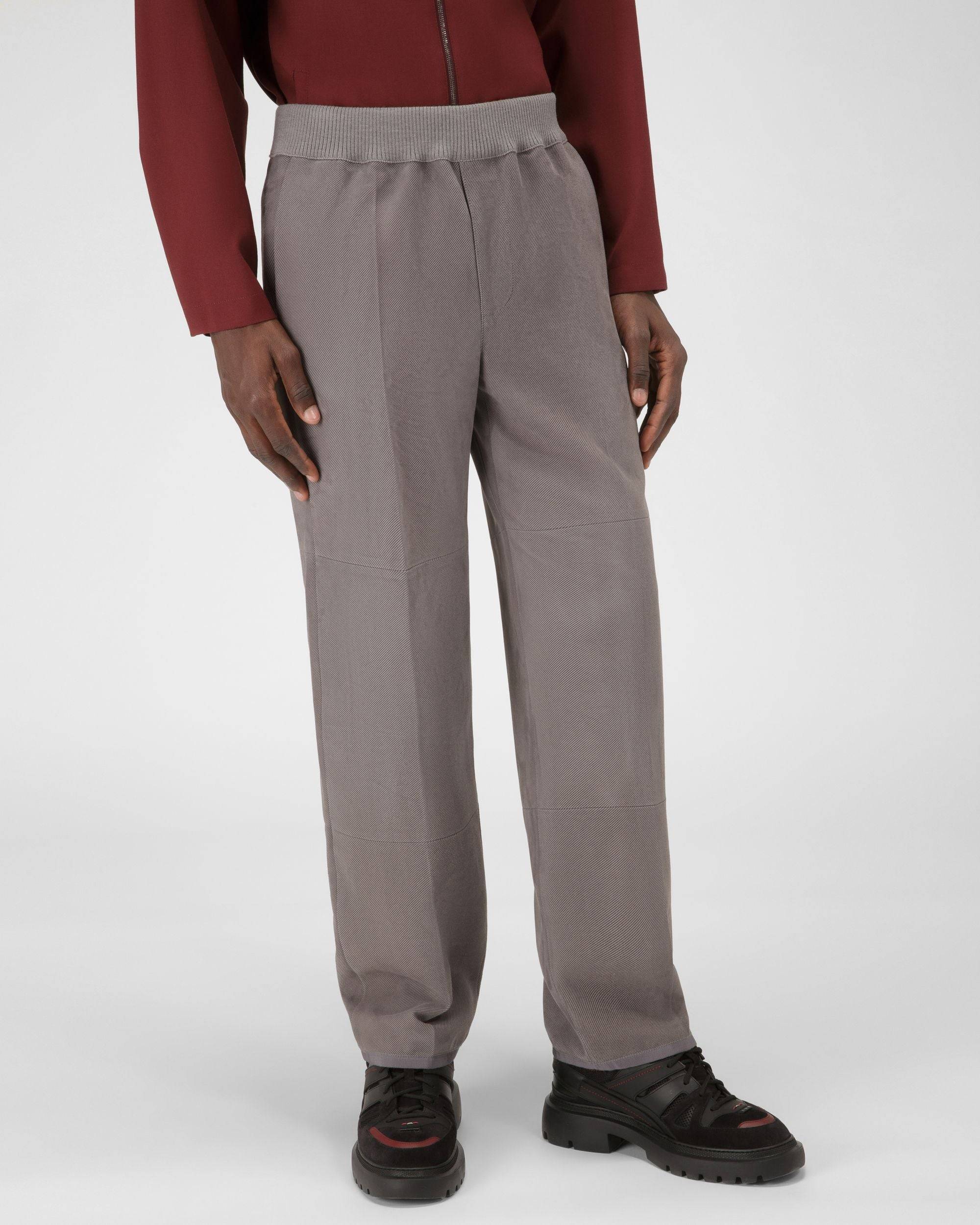 Grey suede trousers best sale
