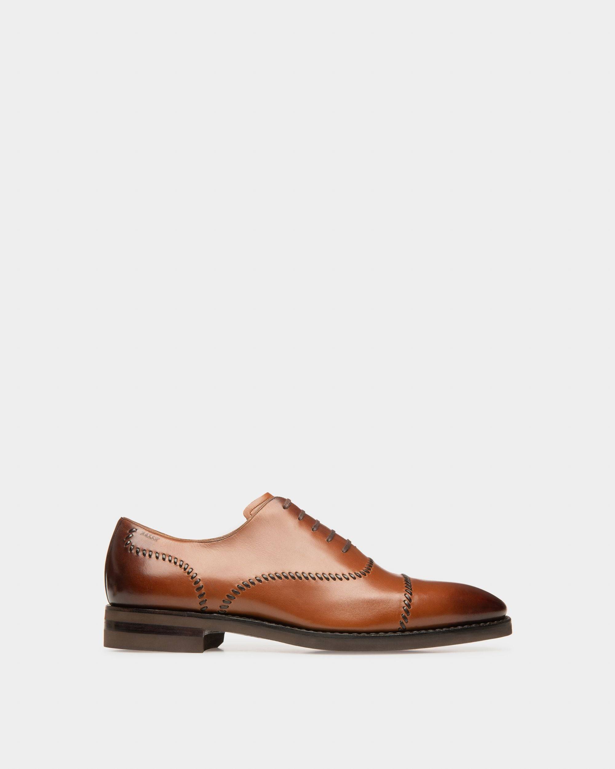Scleyr Leather Oxfords In Brown - Men's - Bally