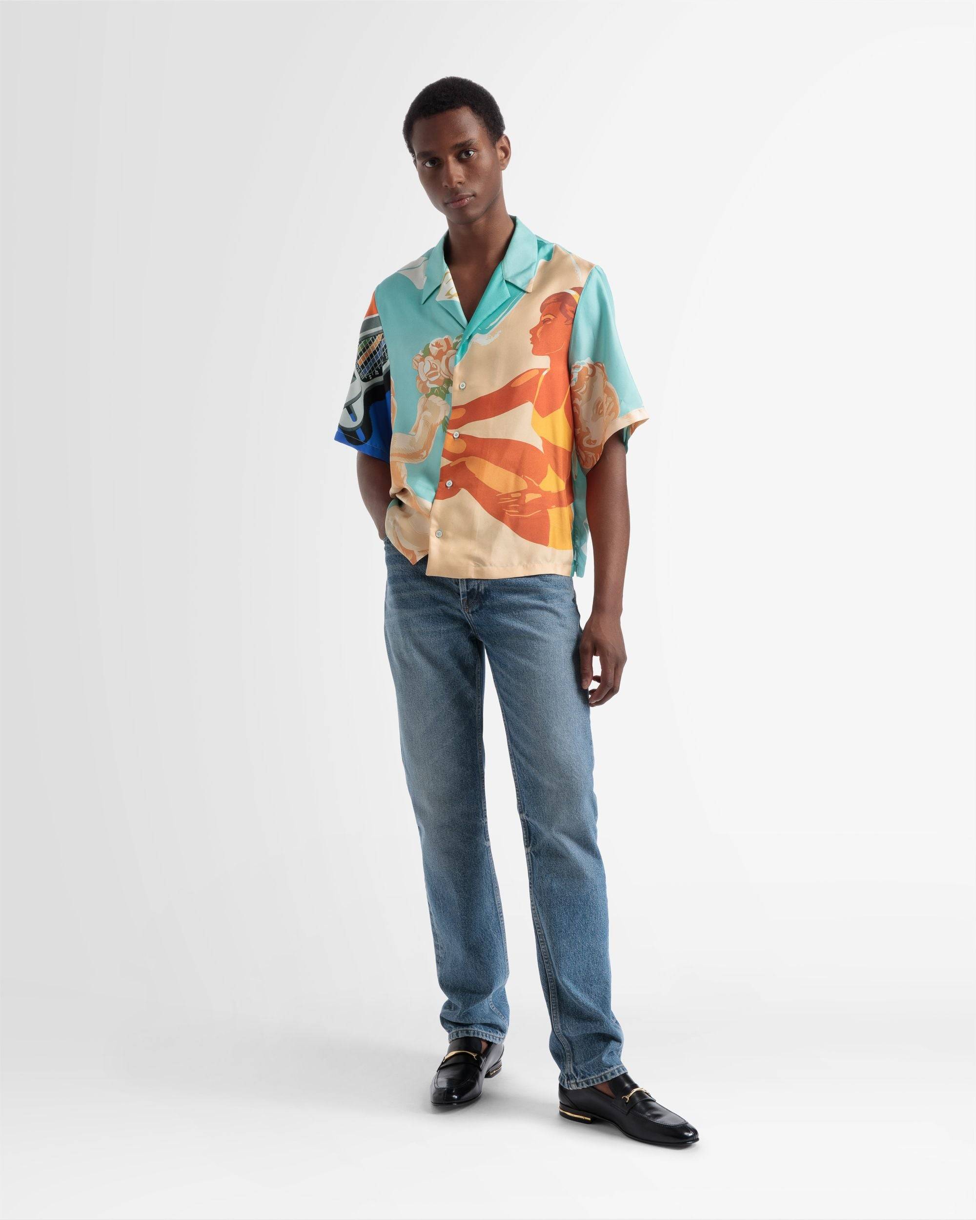 Silk Bowling Shirt In Multicolour - Men's - Bally