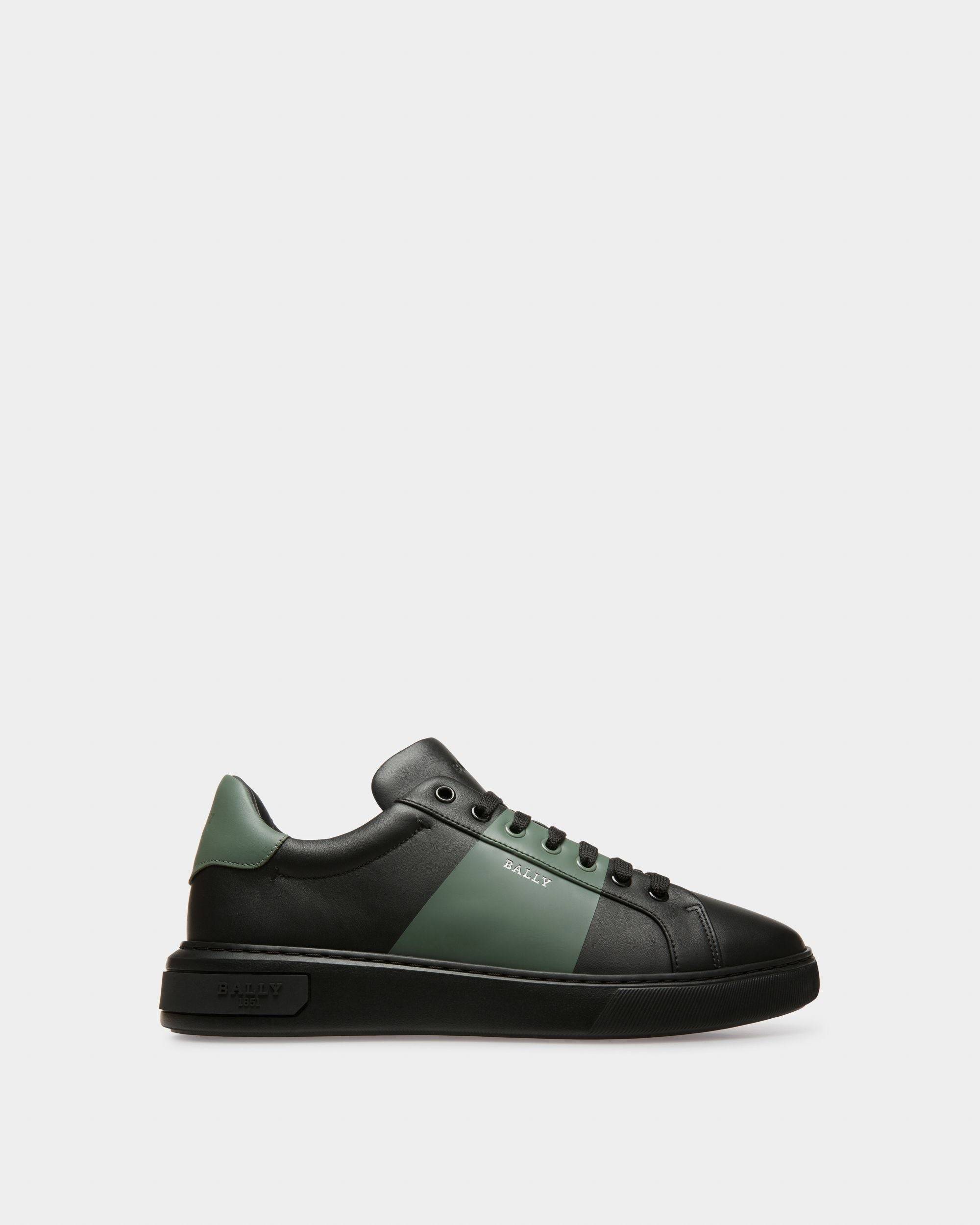 Green leather sneakers on sale