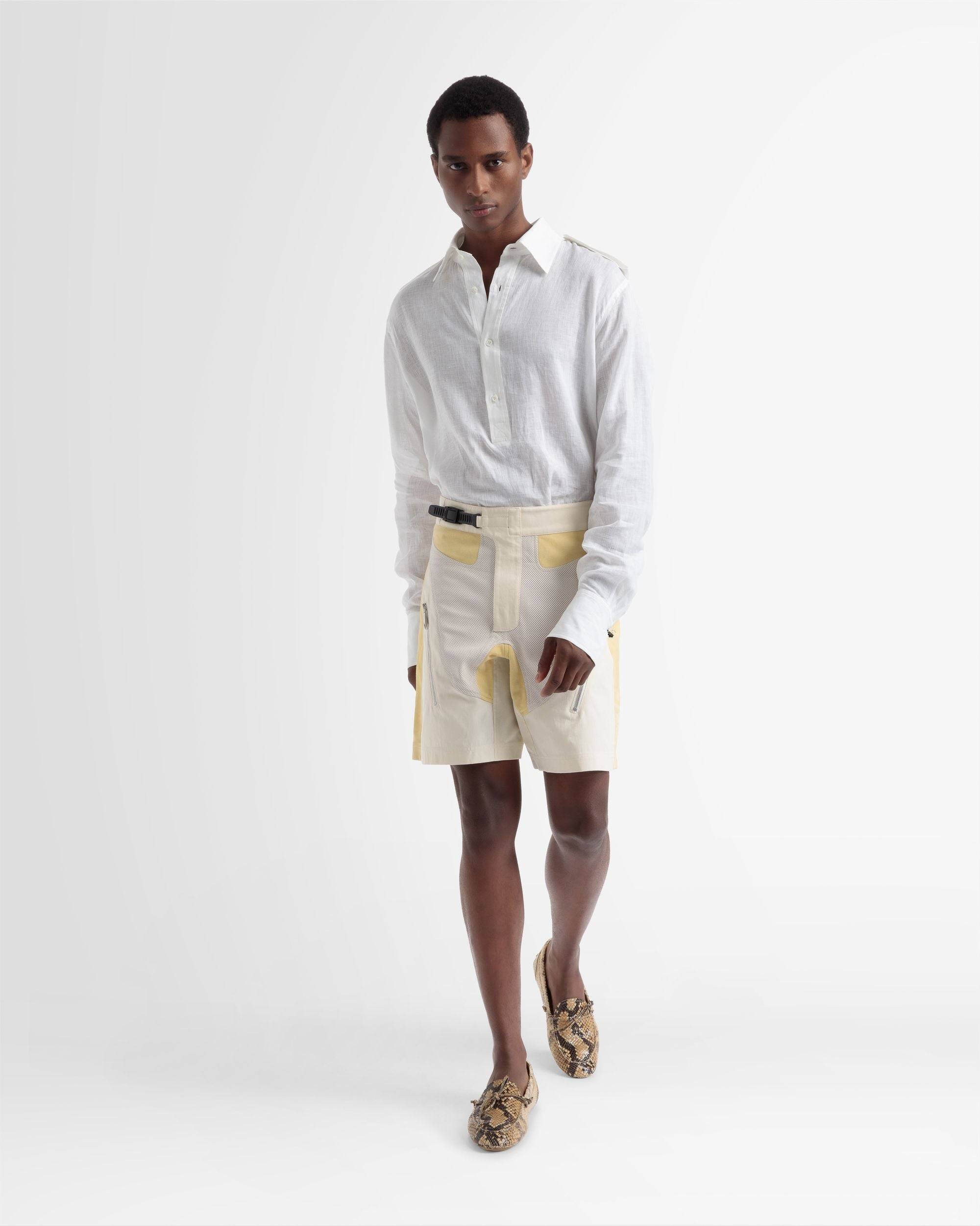 Canvas Bermuda Shorts In Multicolour - Men's - Bally