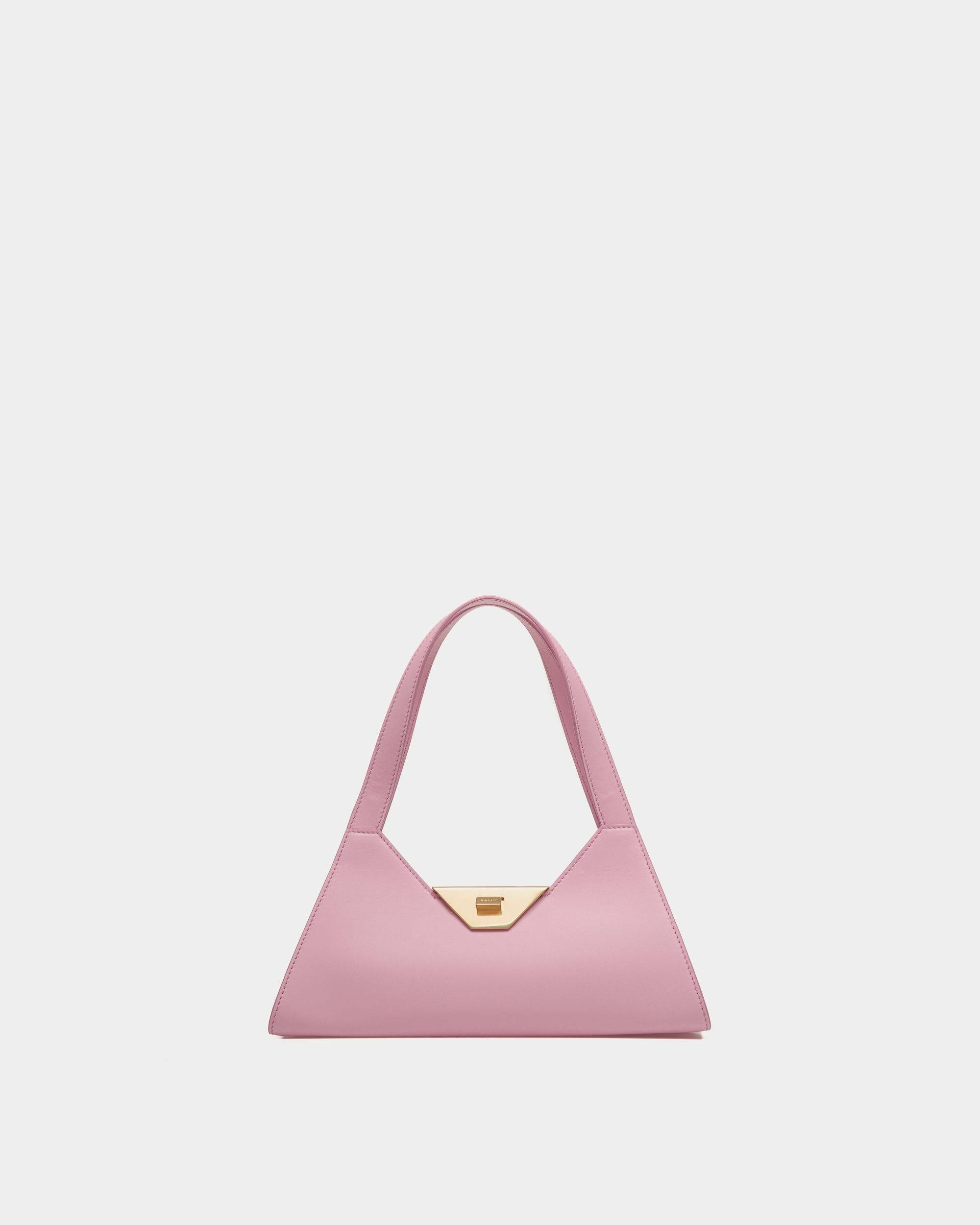 Tilt Shoulder Bag in Pink Leather - Women's - Bally - 01